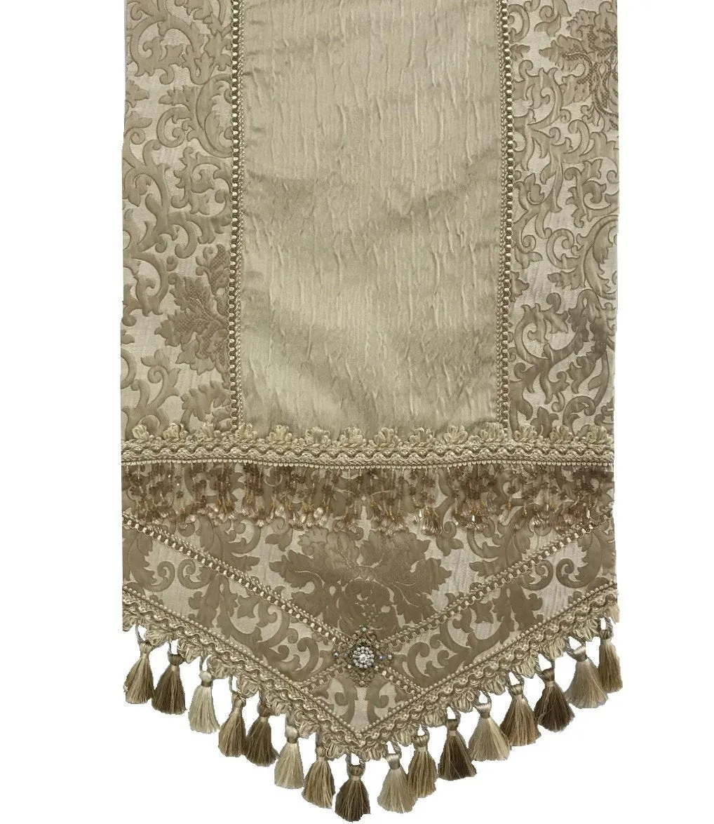 Decorative Neutral Table Runner Exquisite