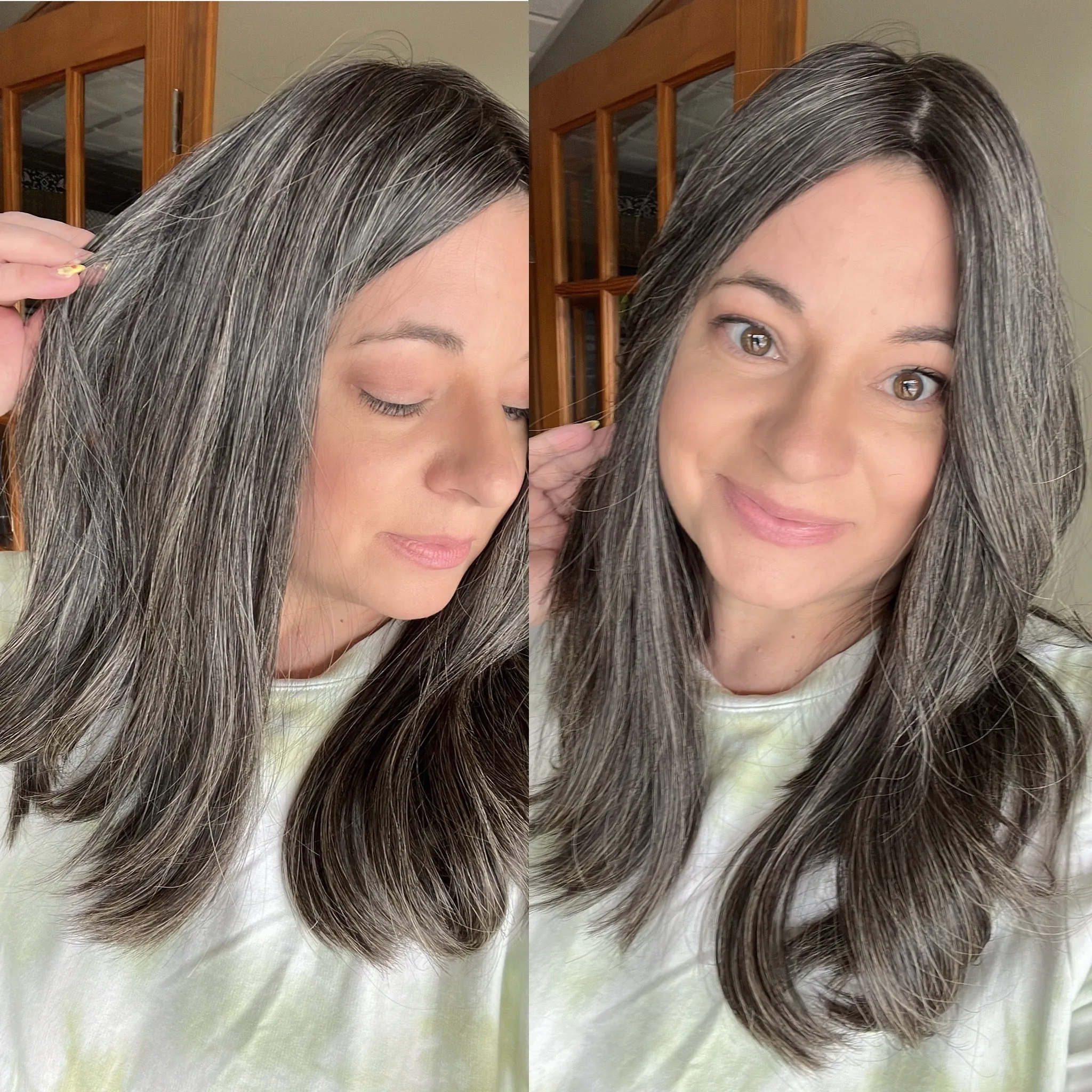 “DELLA" Exquisite Wig: Silk Top, Sz. M, 19-20"