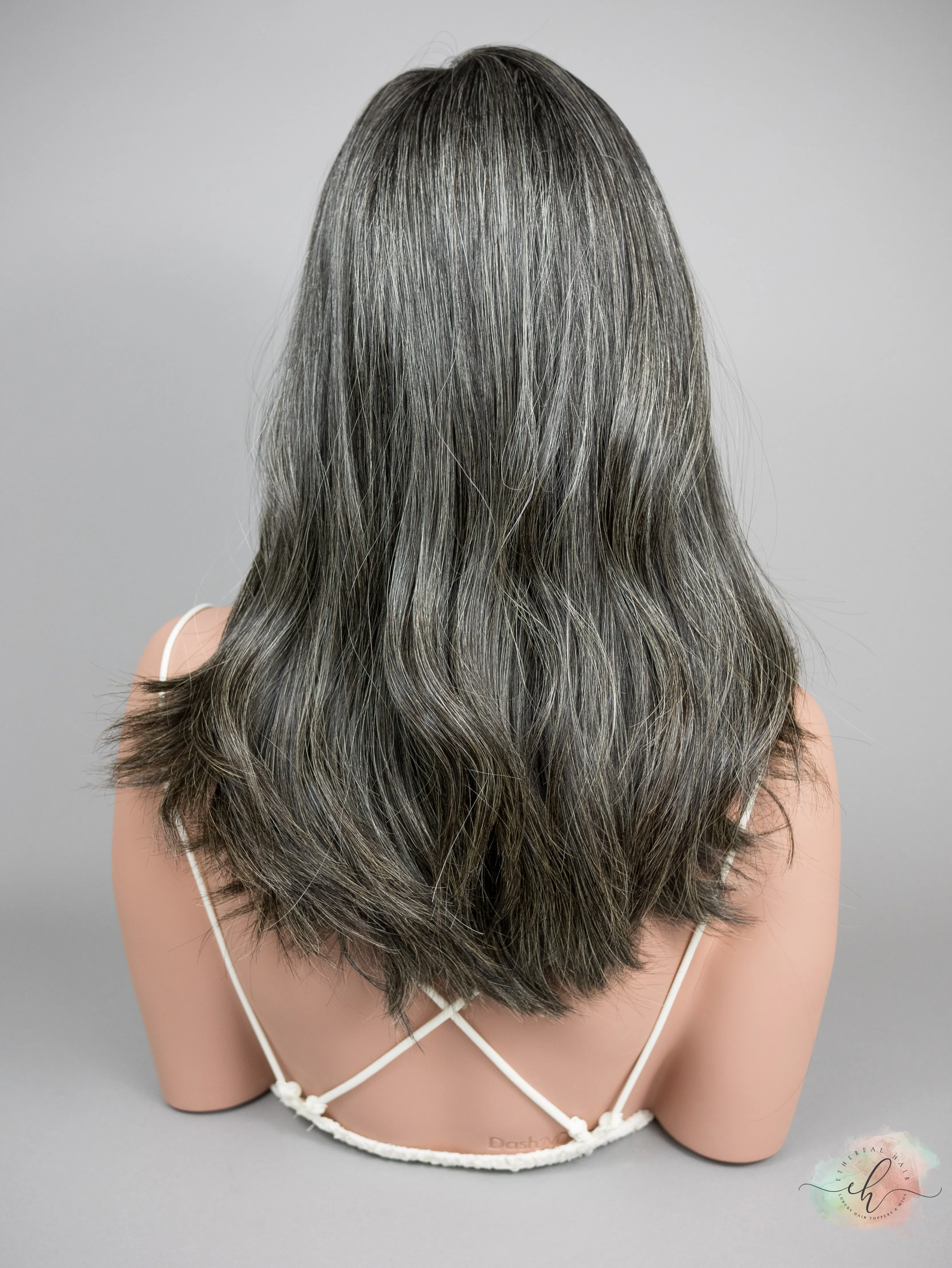 “DELLA" Exquisite Wig: Silk Top, Sz. M, 19-20"