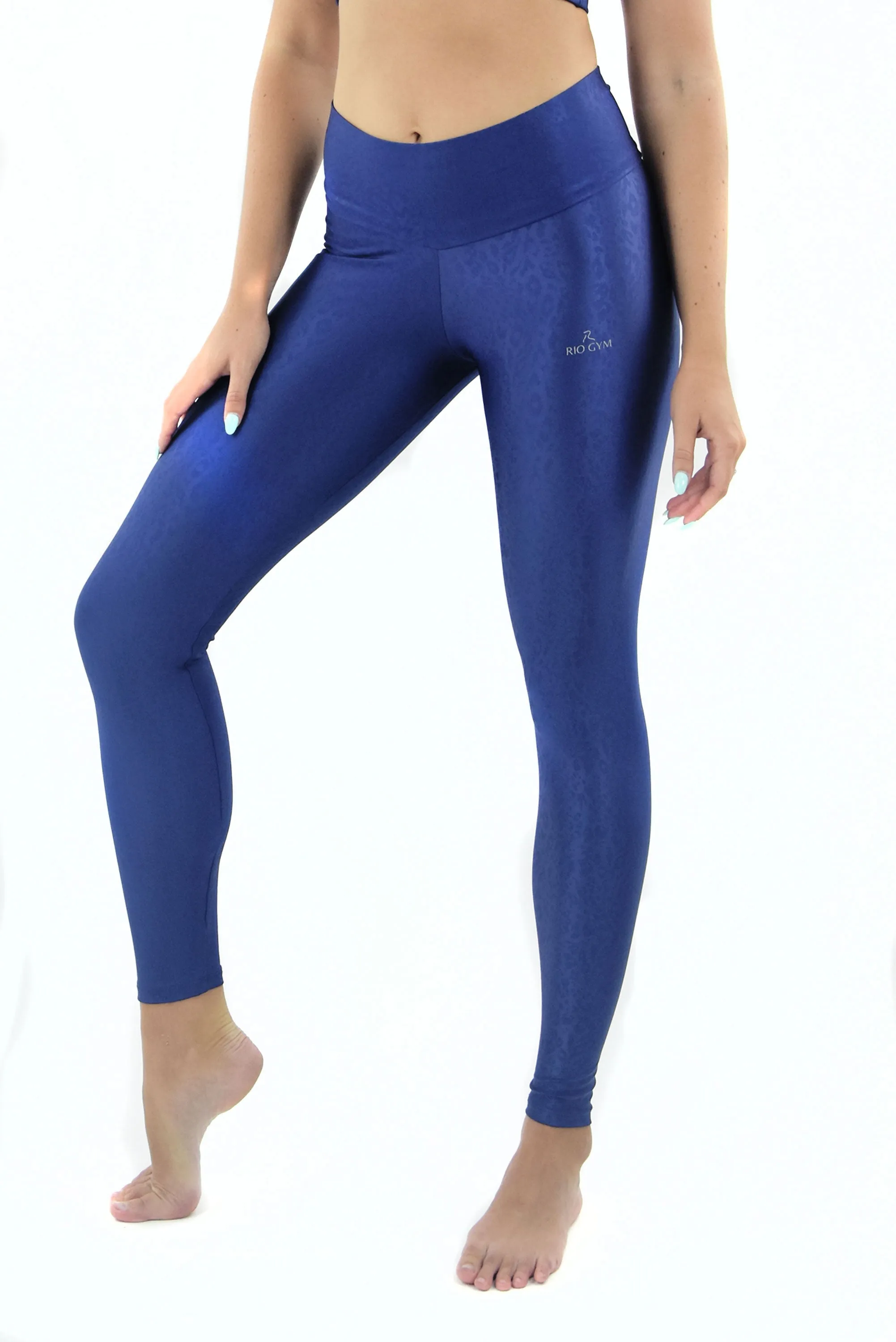 Dentelle Metalic Navy Legging