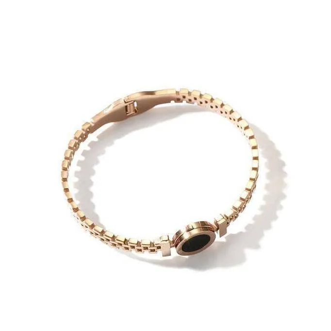 Diamond Exquisite Hollow Alloy Steel Bracelet
