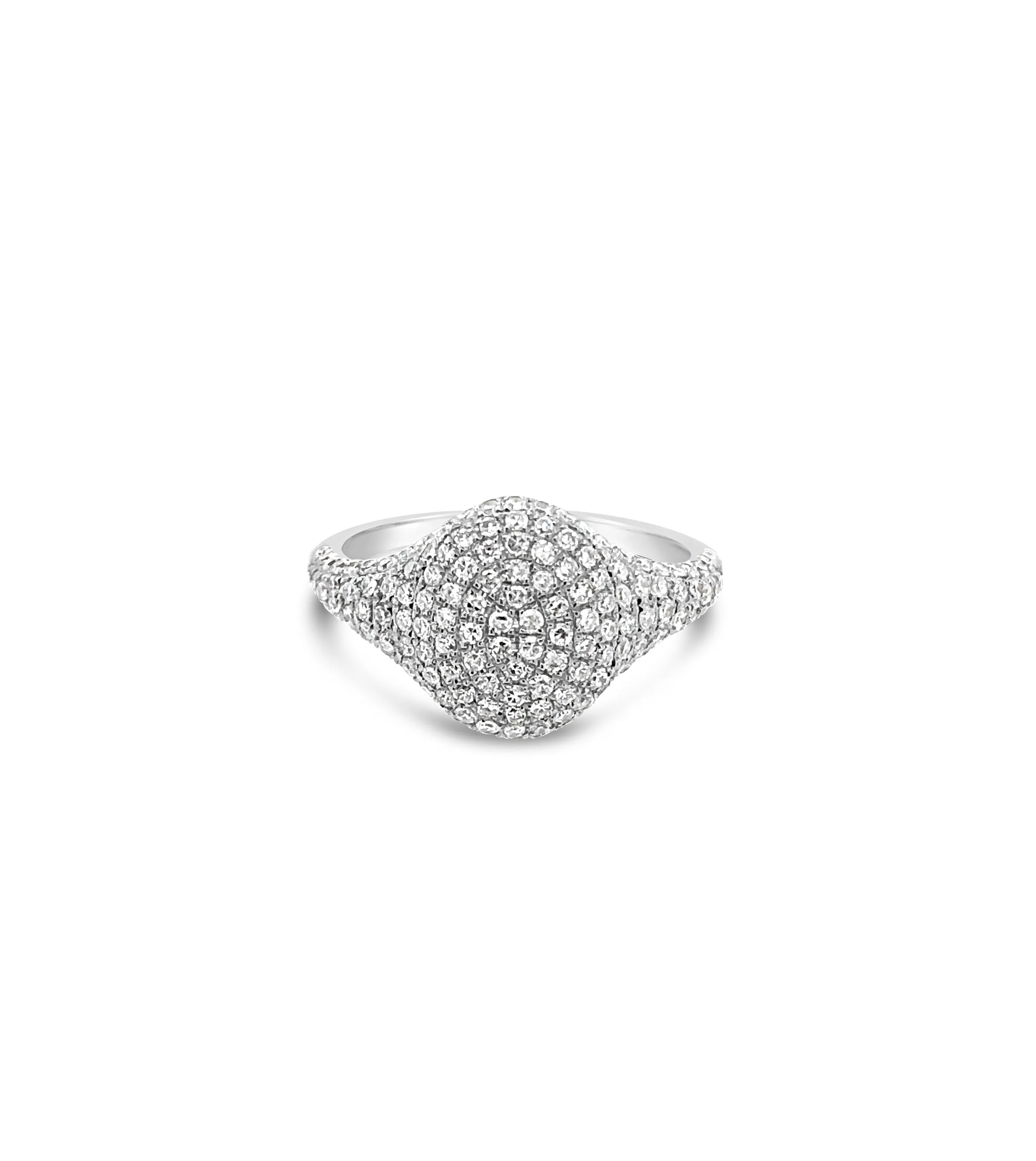 Diamond Oval Pinky Ring