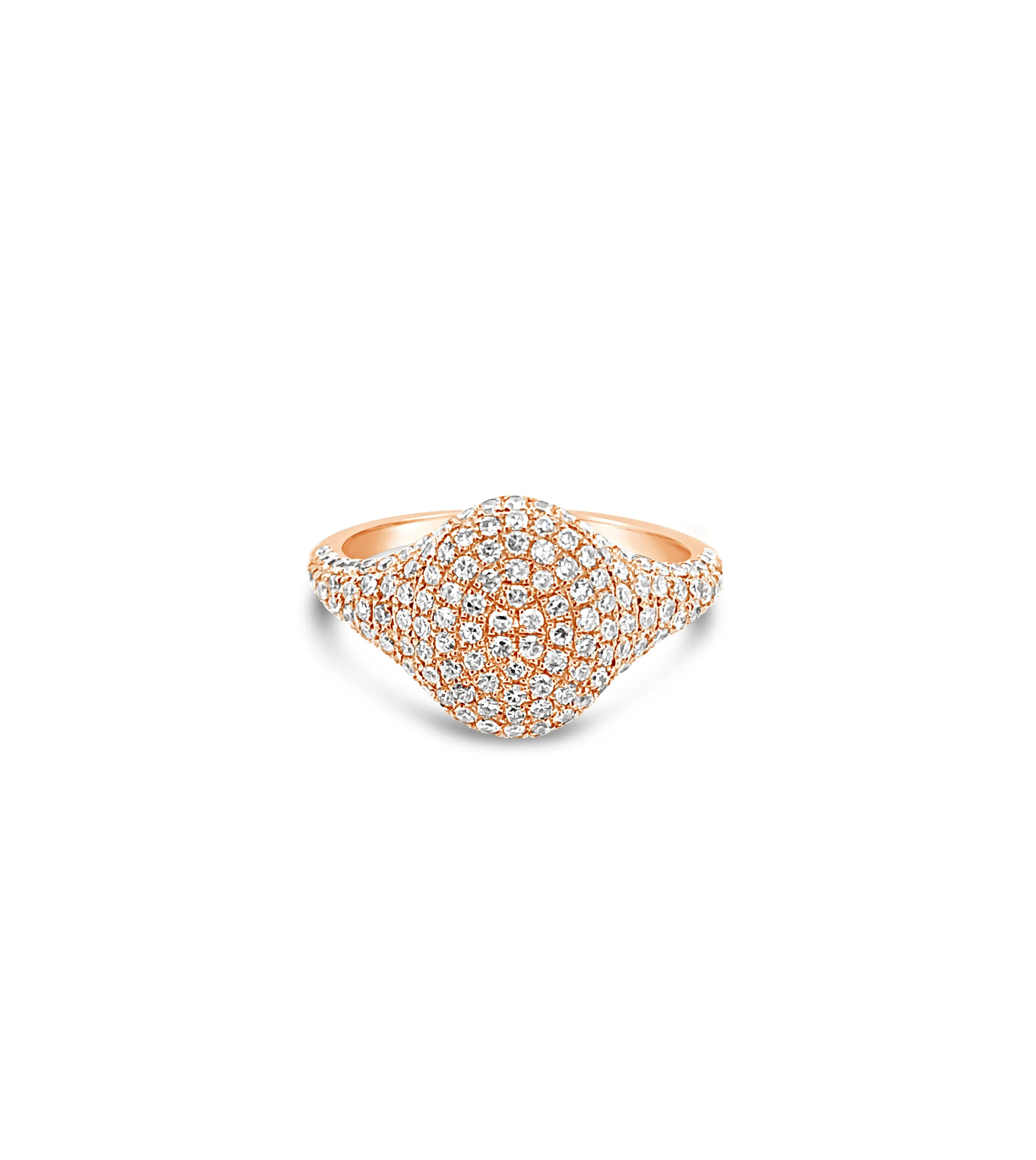 Diamond Oval Pinky Ring
