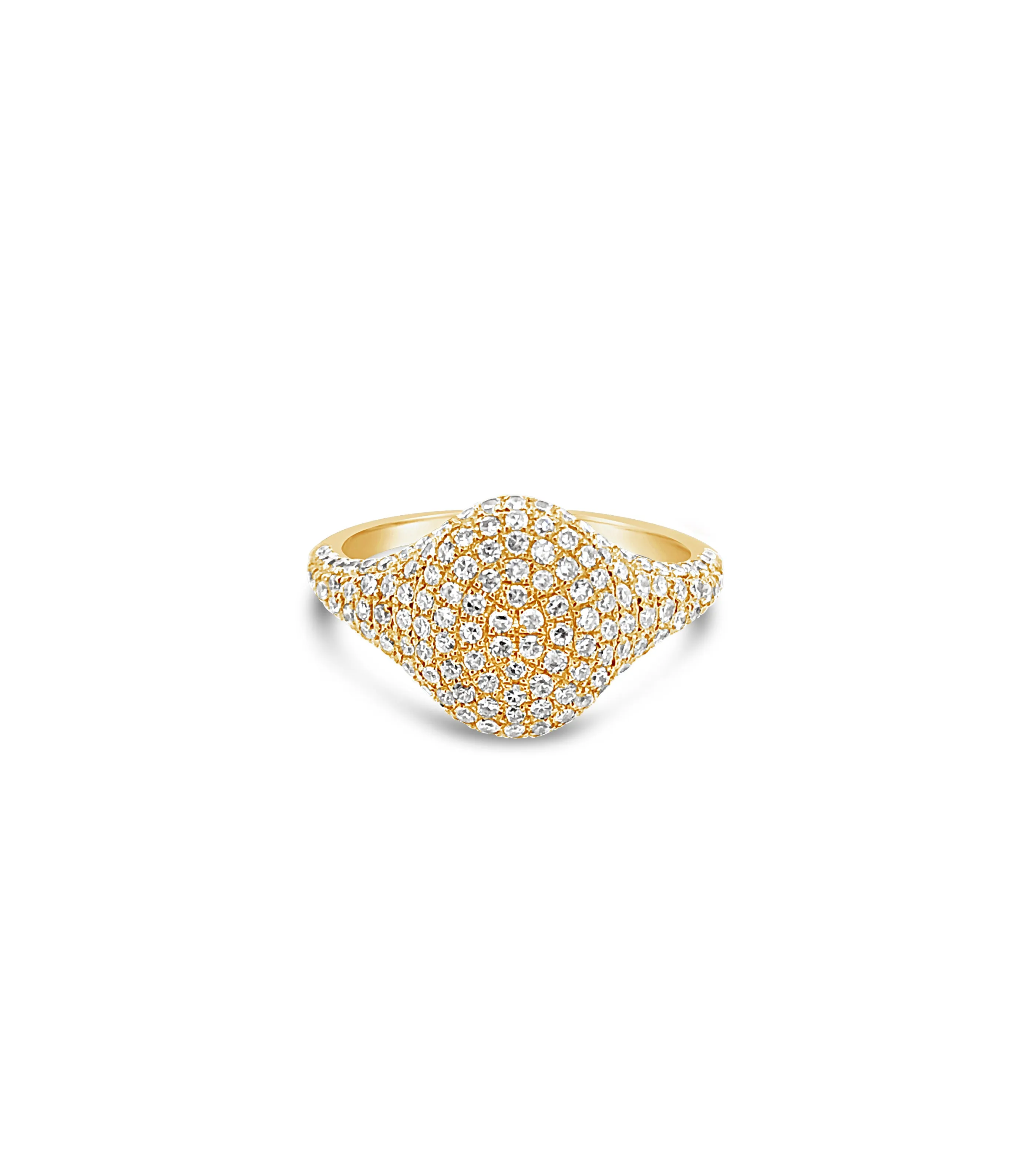 Diamond Oval Pinky Ring