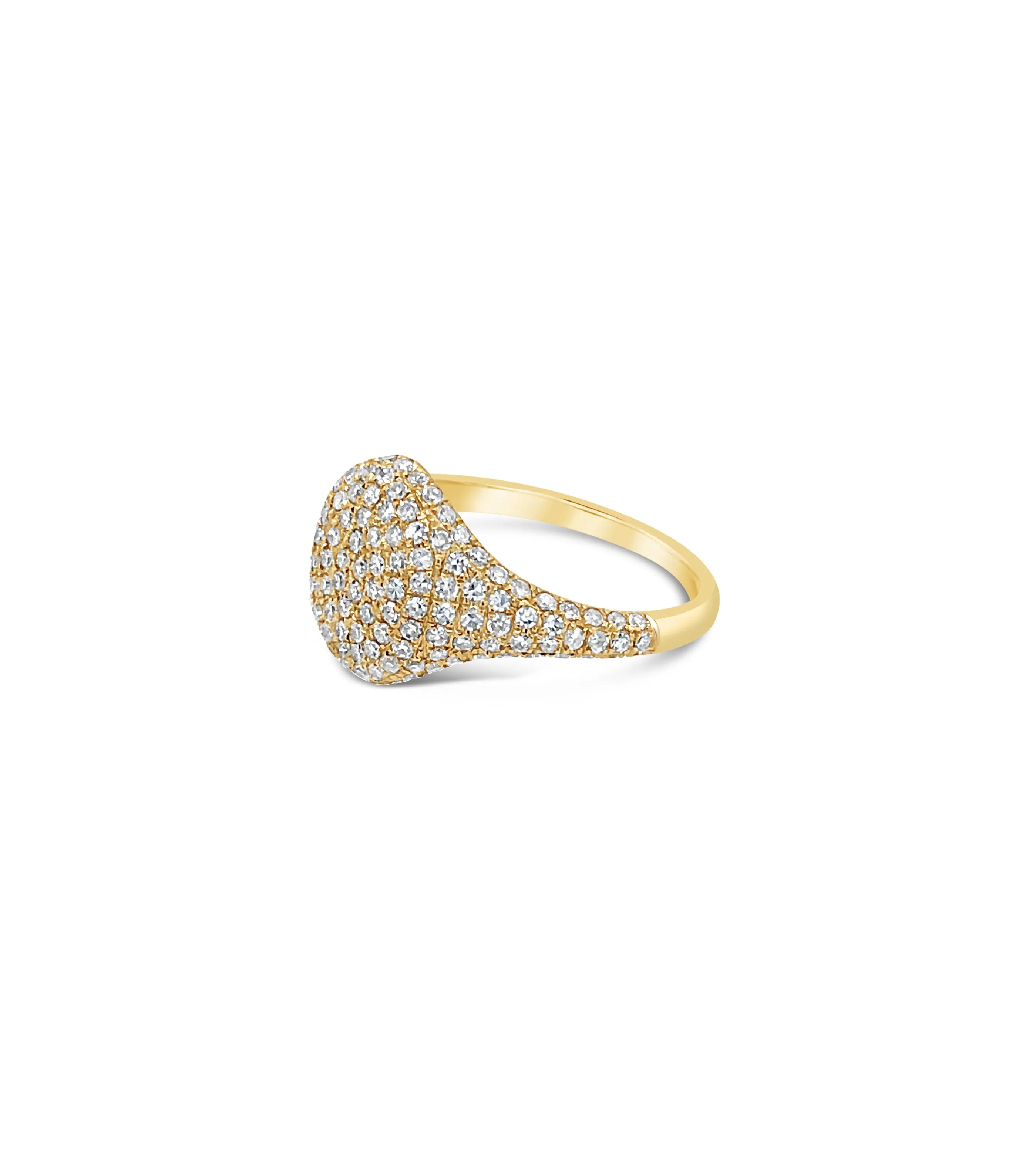 Diamond Oval Pinky Ring