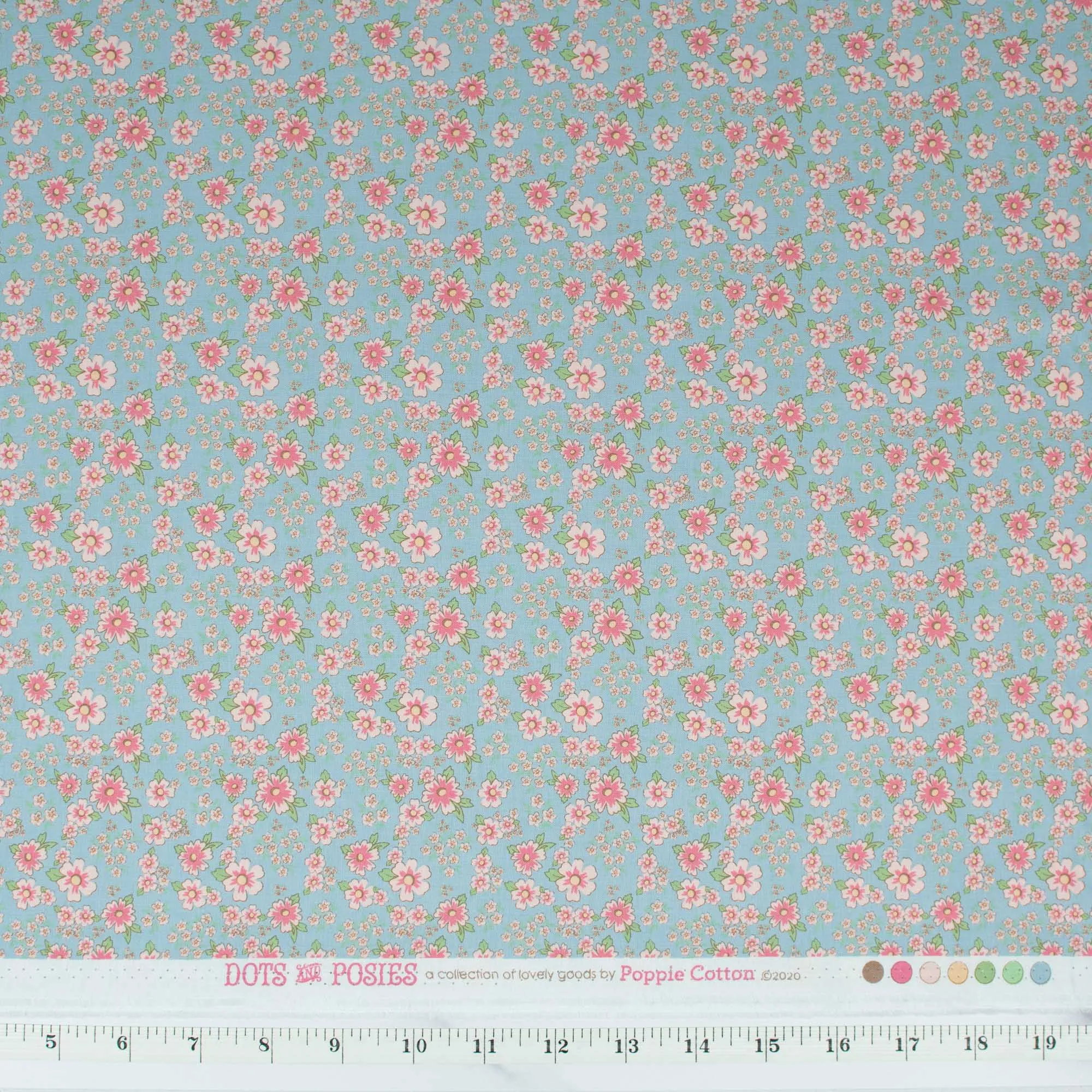 Dots and Posies - Blue Mini Fleurs
