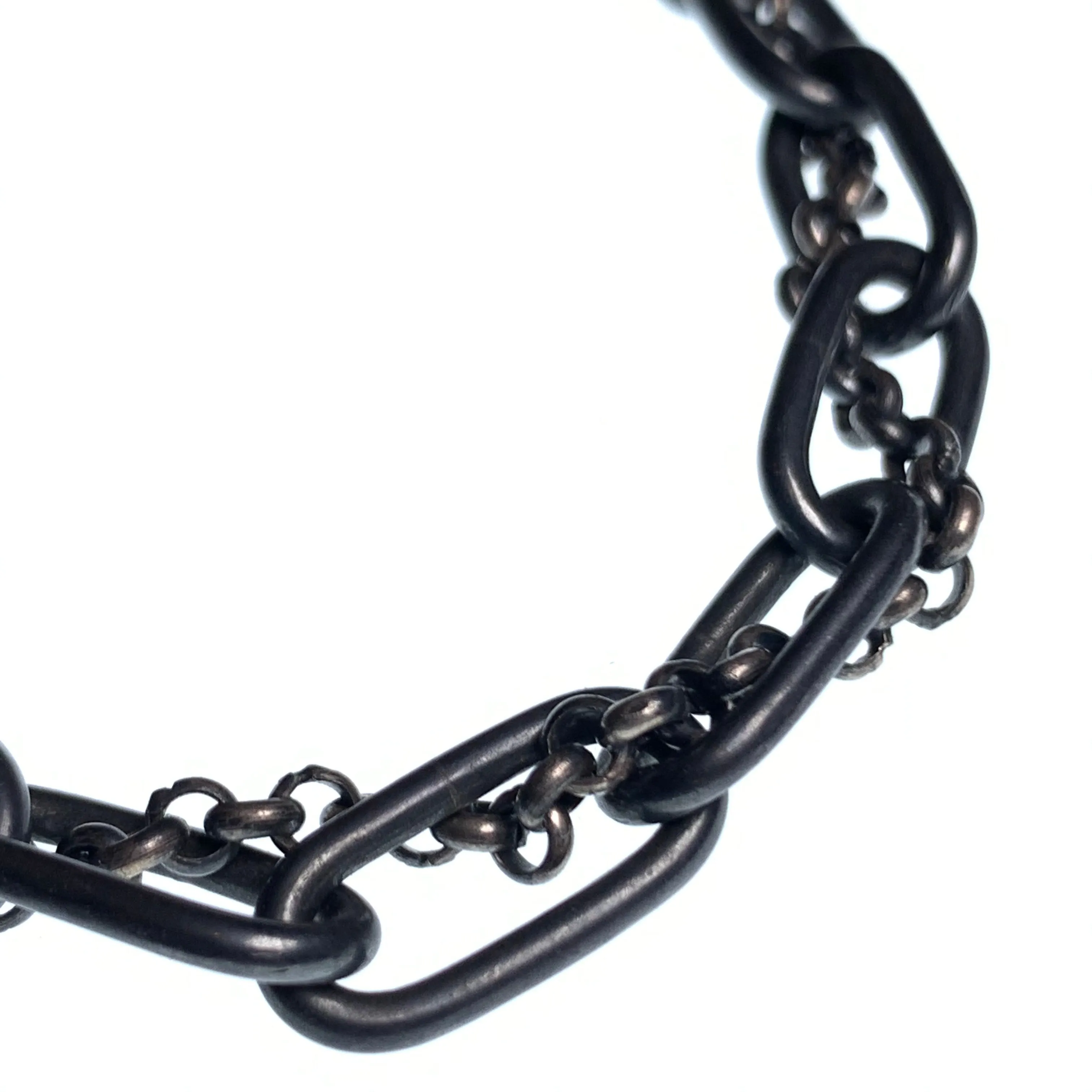 Double Mix Link handmade 925 Silver bracelet