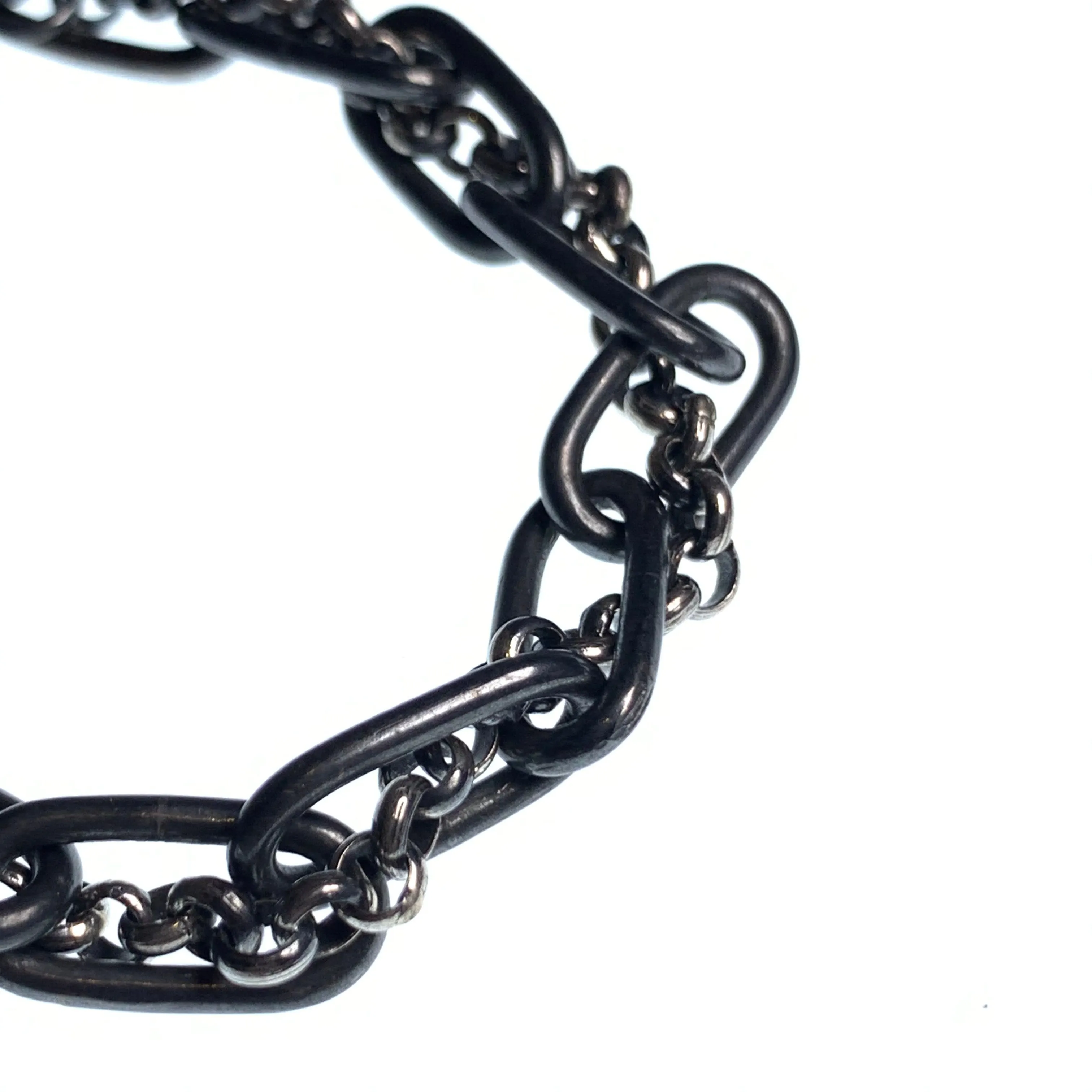 Double Mix Link handmade 925 Silver bracelet