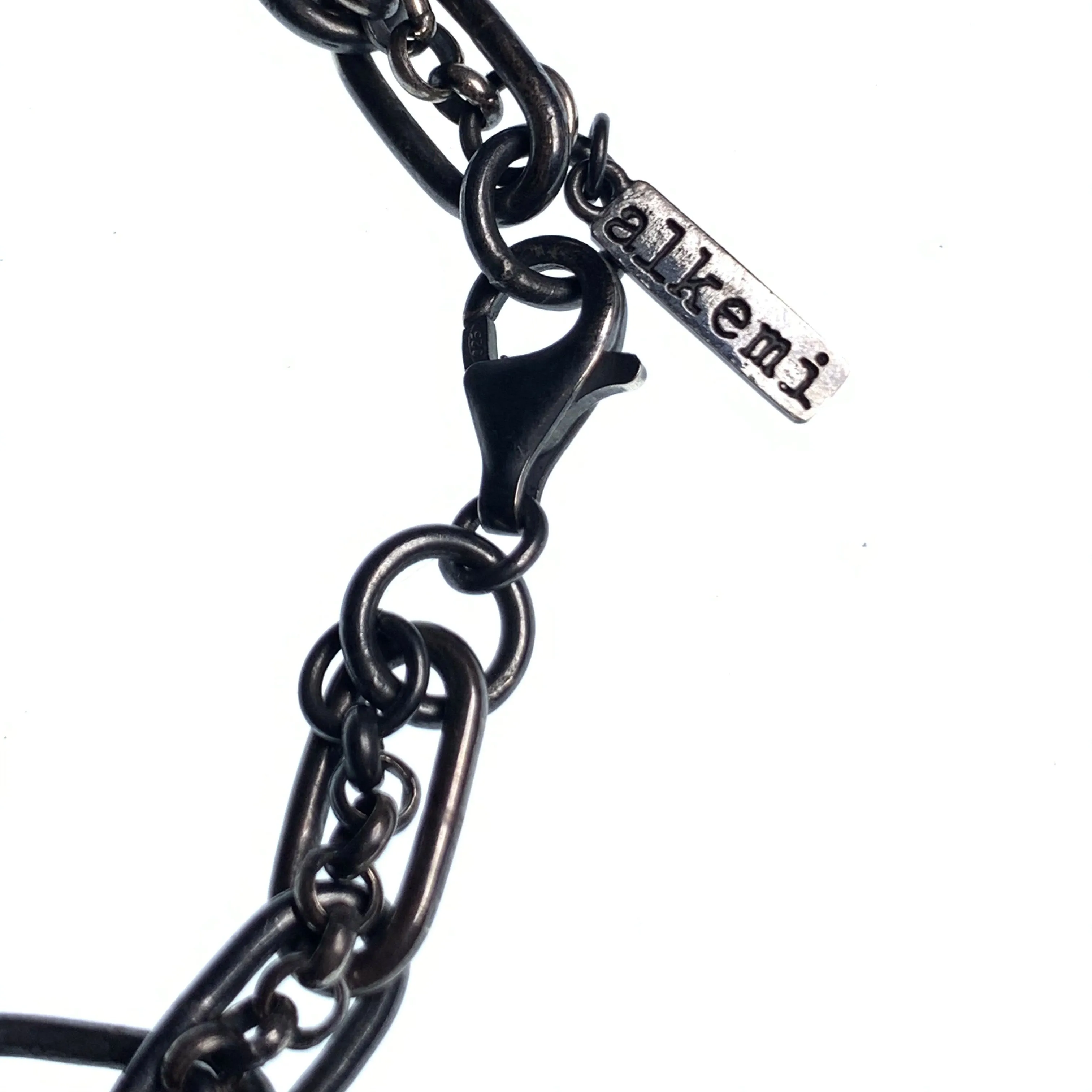 Double Mix Link handmade 925 Silver bracelet