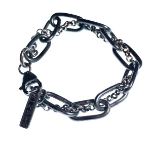 Double Mix Link handmade 925 Silver bracelet