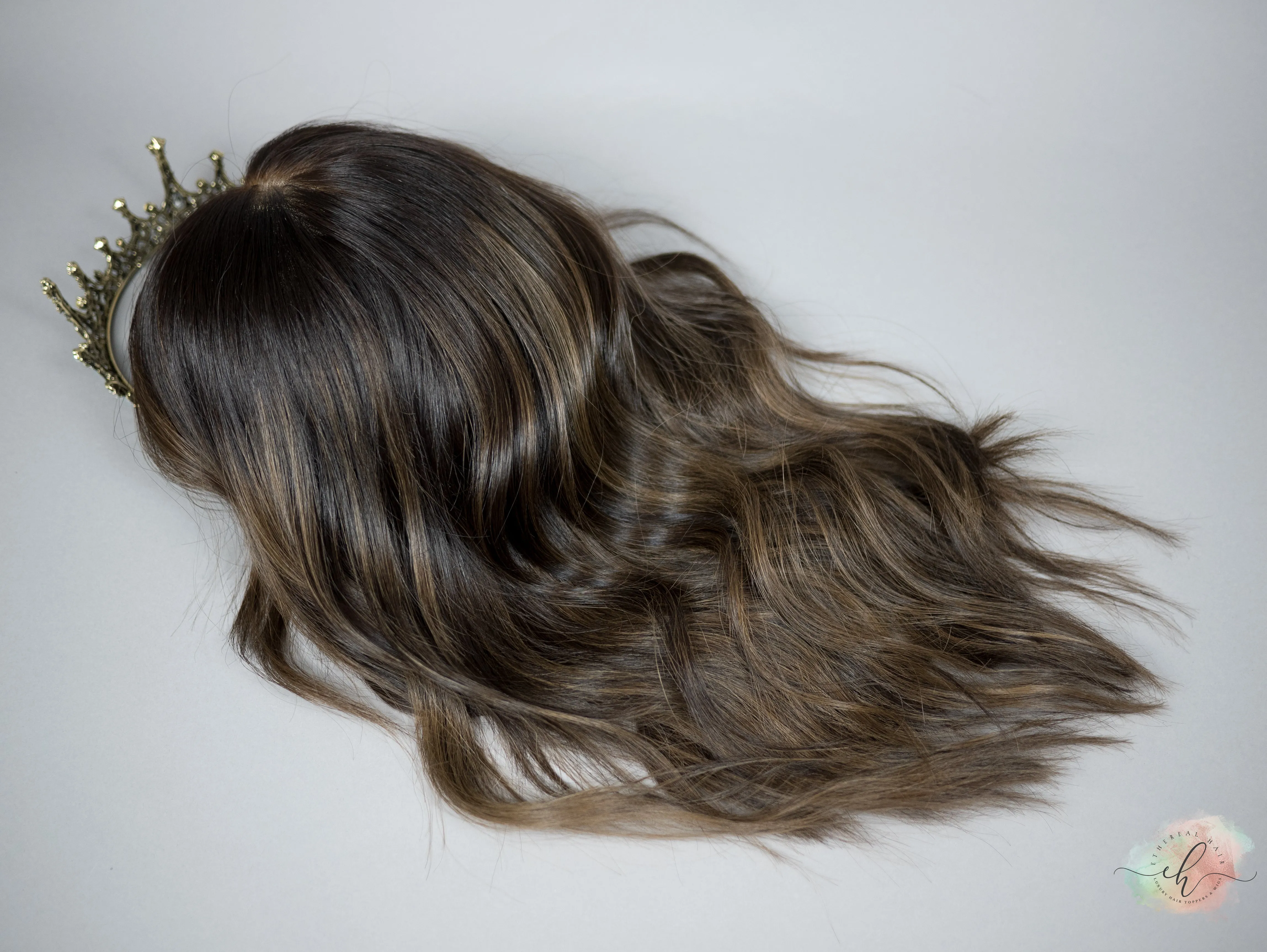 “DOWNTOWN GIRL" Exquisite Wig: Lace Top, Sz. M, 17-18"