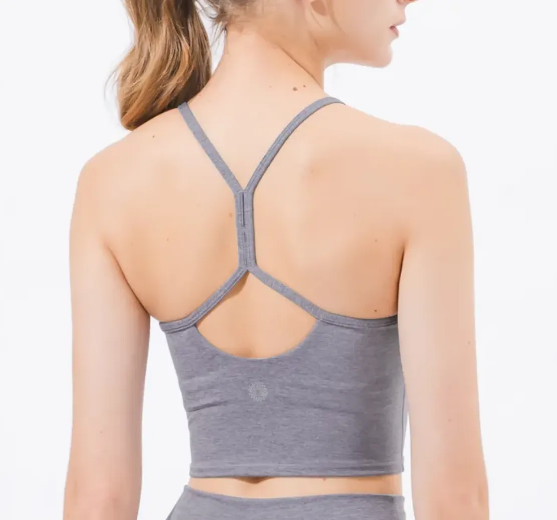 easyoga LA-VEDA Exquisite X Cropped Tank - M44 M-Pale Lavender