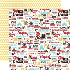 Echo Park - A Magical Voyage - 12x12 Single Sheet / Vacation Phrases