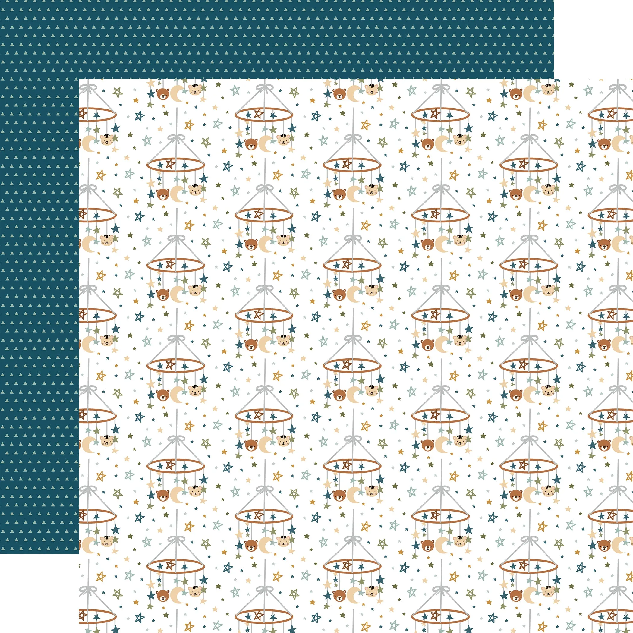 Echo Park - Special Delivery Baby Boy - 12x12 Single Sheet / Sweet Boy Mobiles