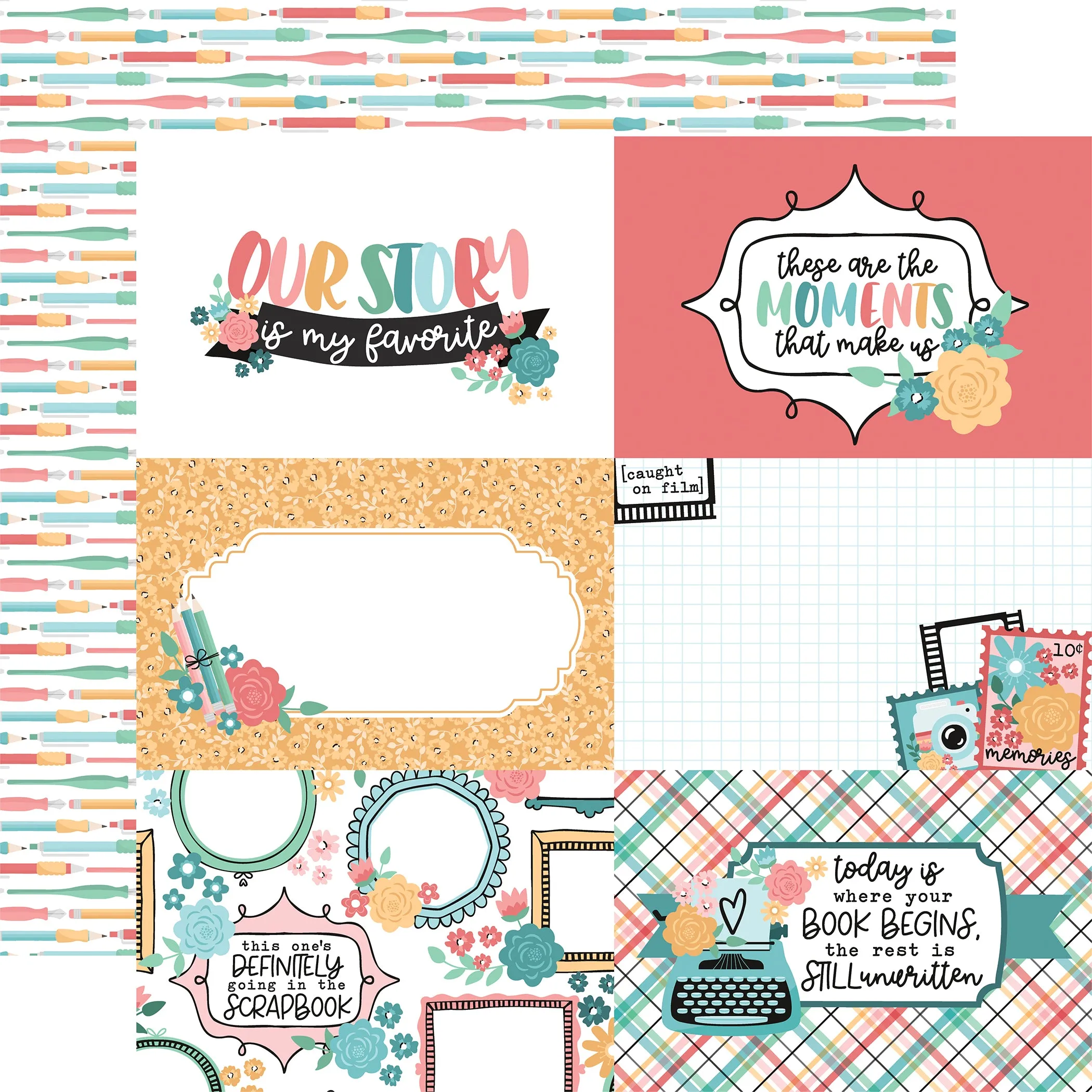 Echo Park - Telling Our Story - 12x12 Single Sheet / 6x4 Journaling Cards