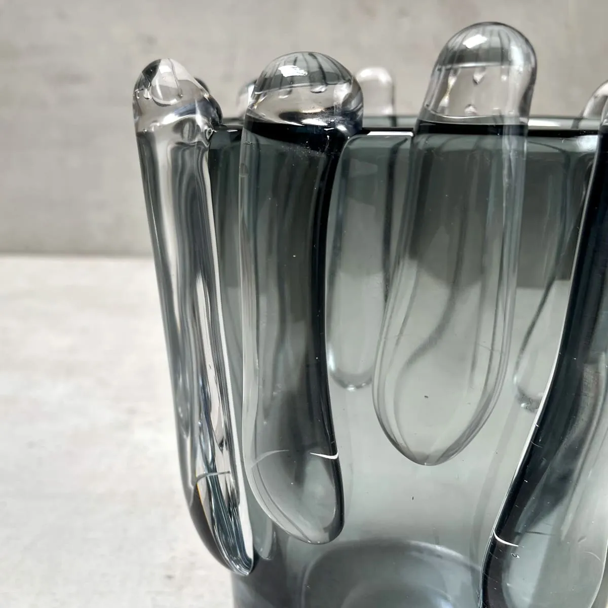 Edit House & Home-Home Artisan Leandra Smoky Opulent Glass Vase (Small)