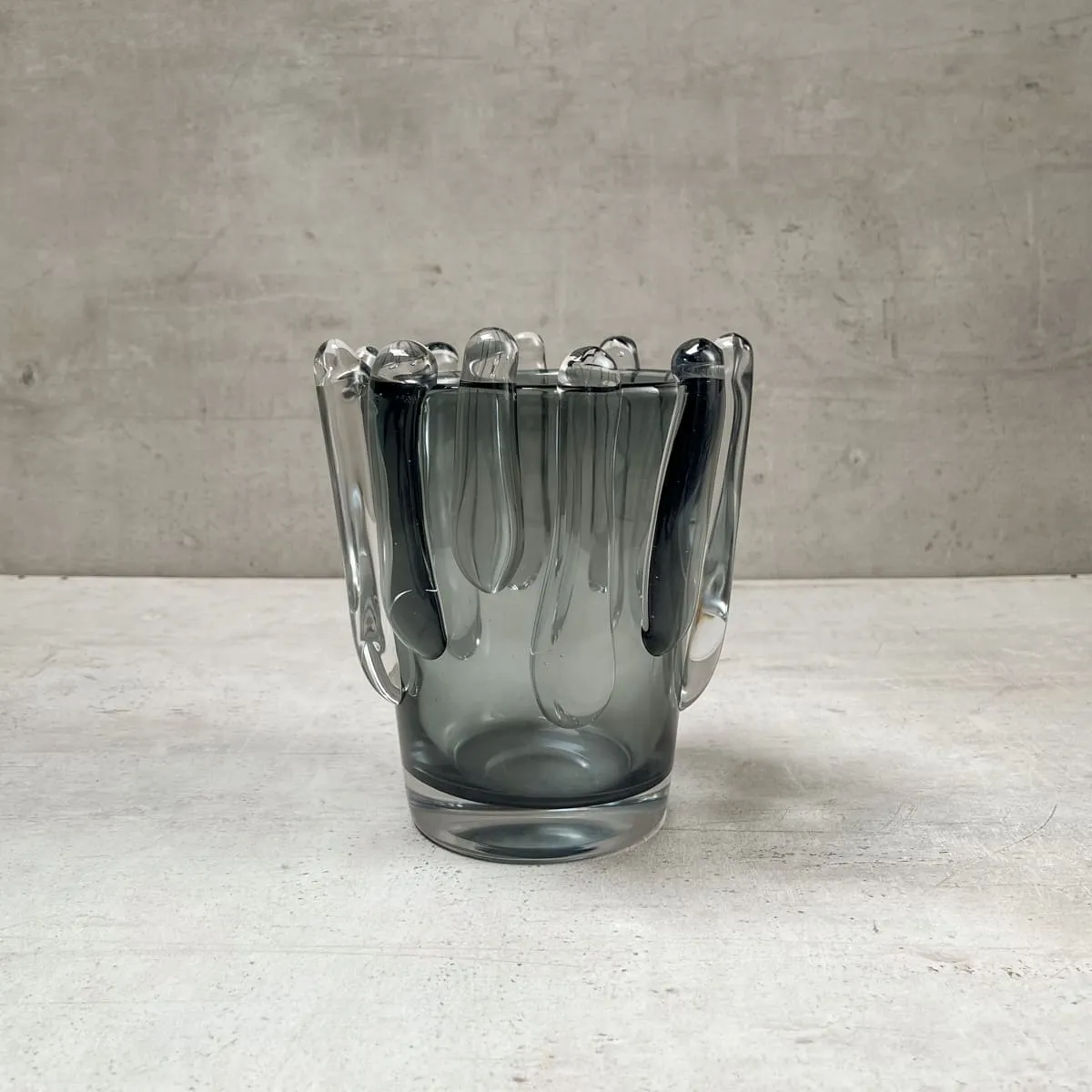Edit House & Home-Home Artisan Leandra Smoky Opulent Glass Vase (Small)