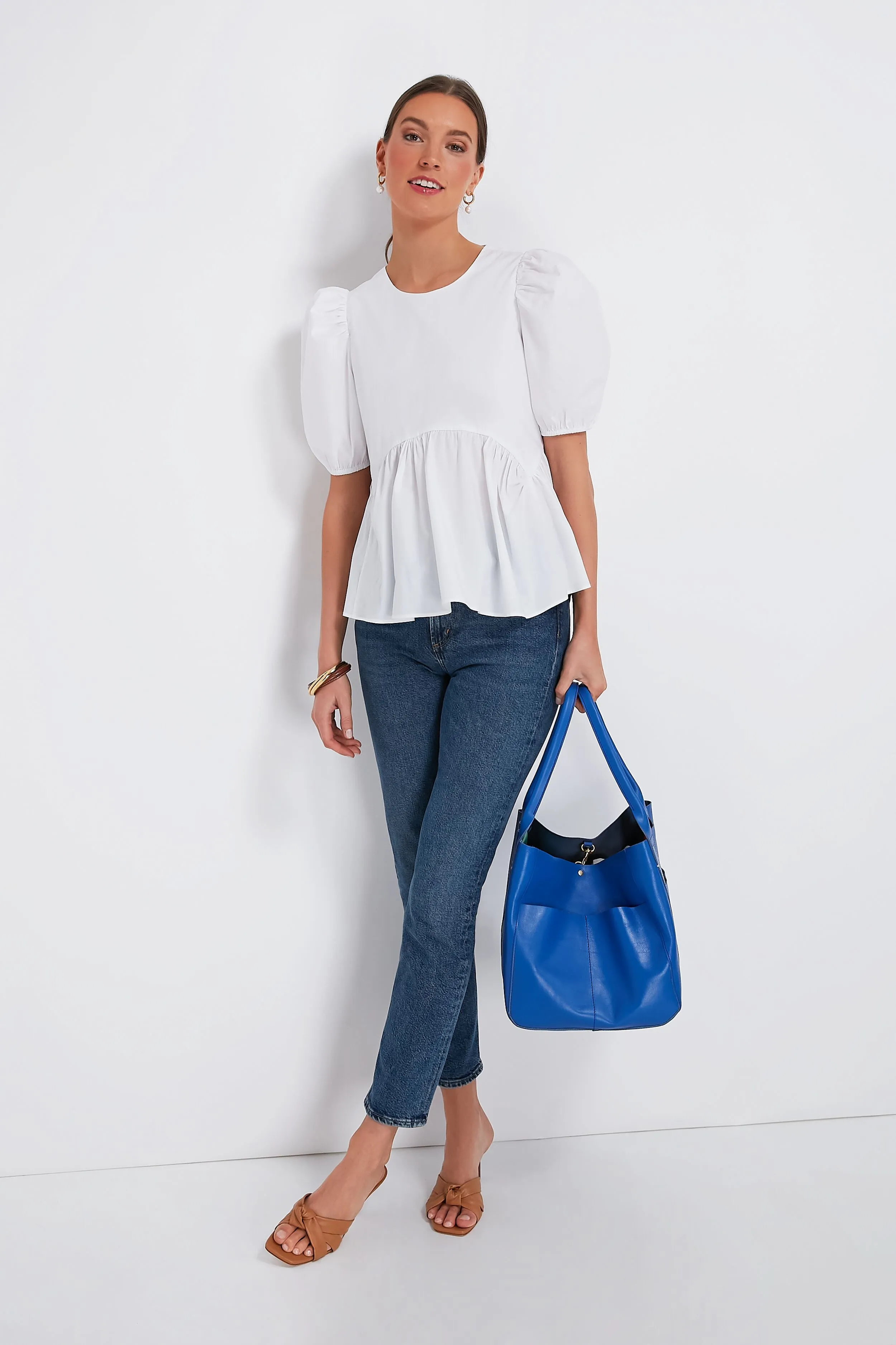 Electric Blue Rustic Le Box Tote