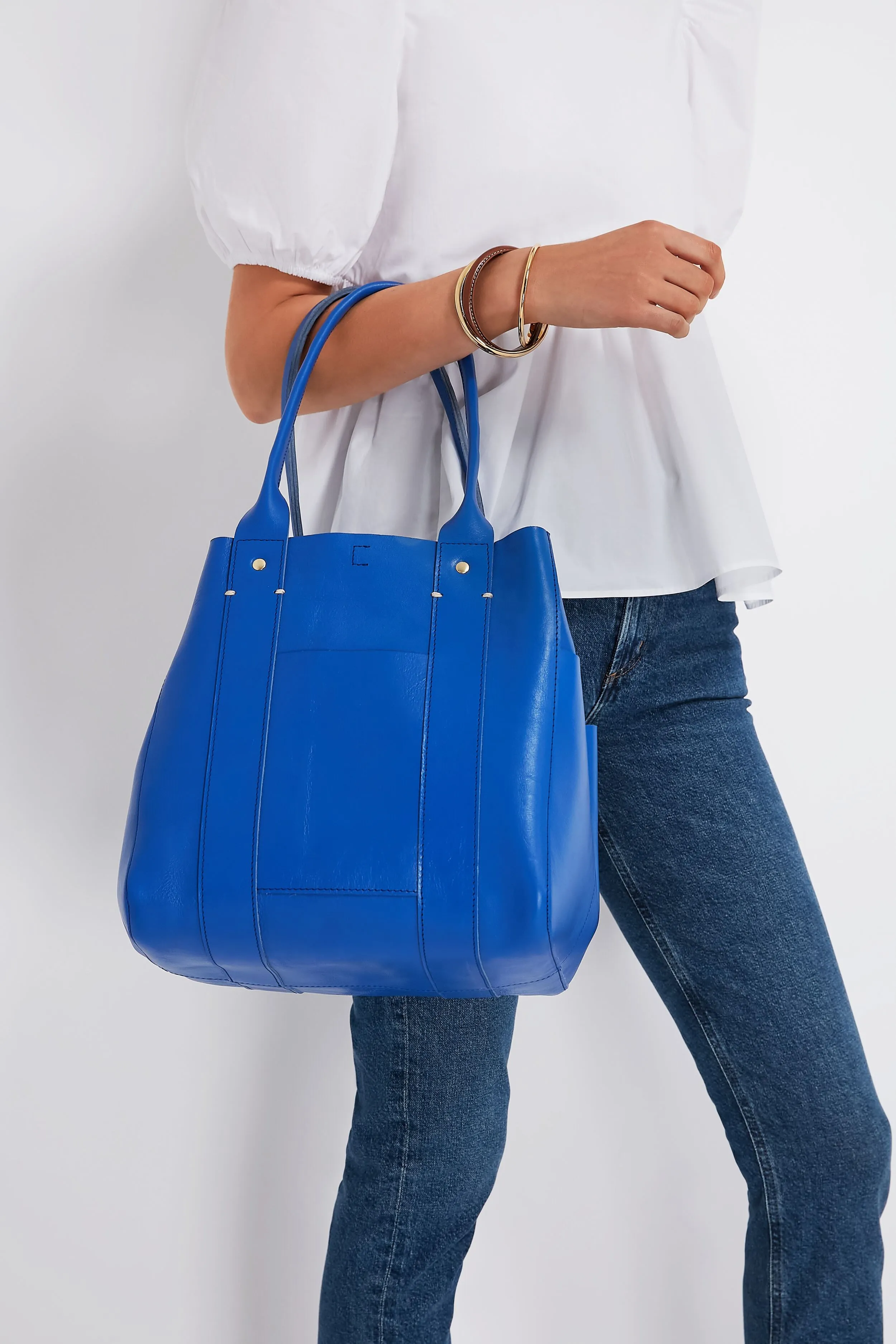 Electric Blue Rustic Le Box Tote