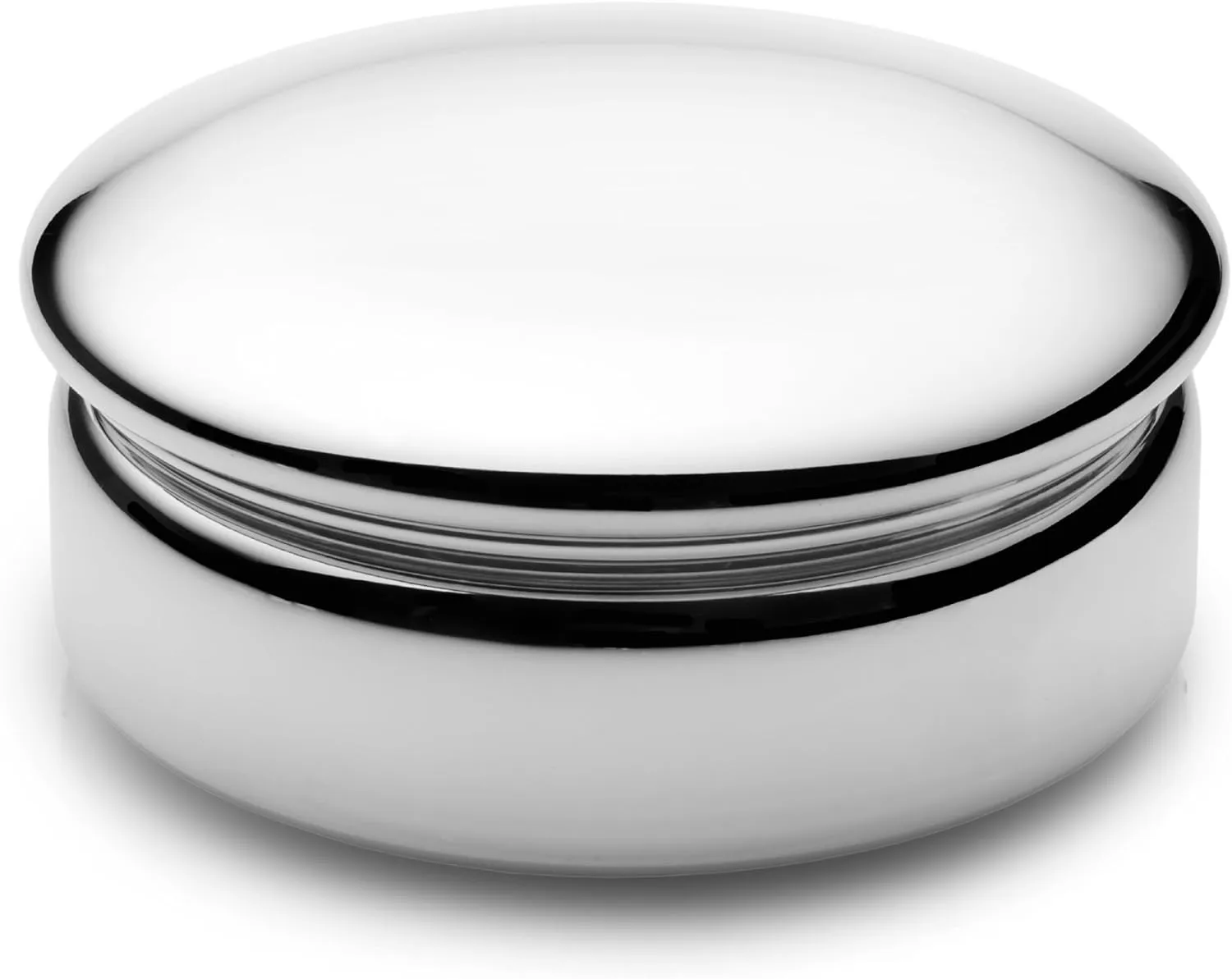 Empire Round Large Pewter Jewelry Box