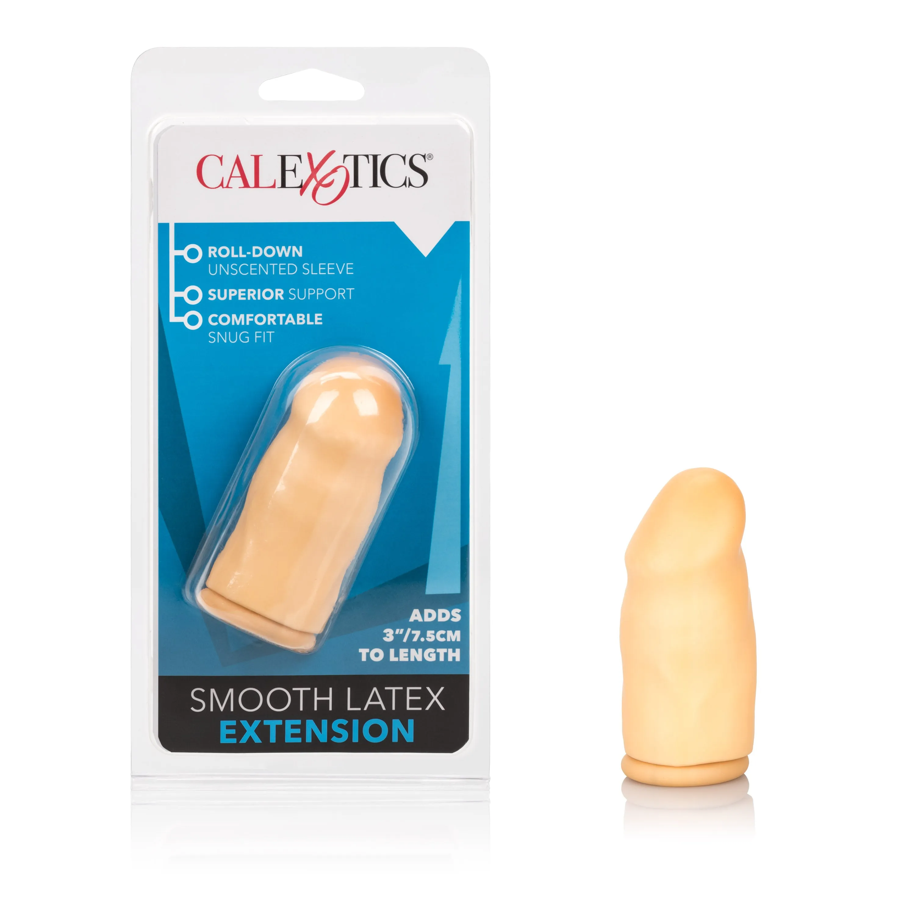 Enhance Your Experience: 3-Inch Smooth Latex Extension - Ivory
