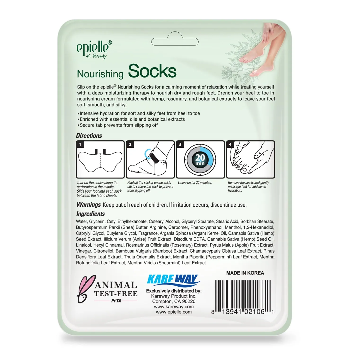 epielle Hemp and Rosemary Nourishing Socks