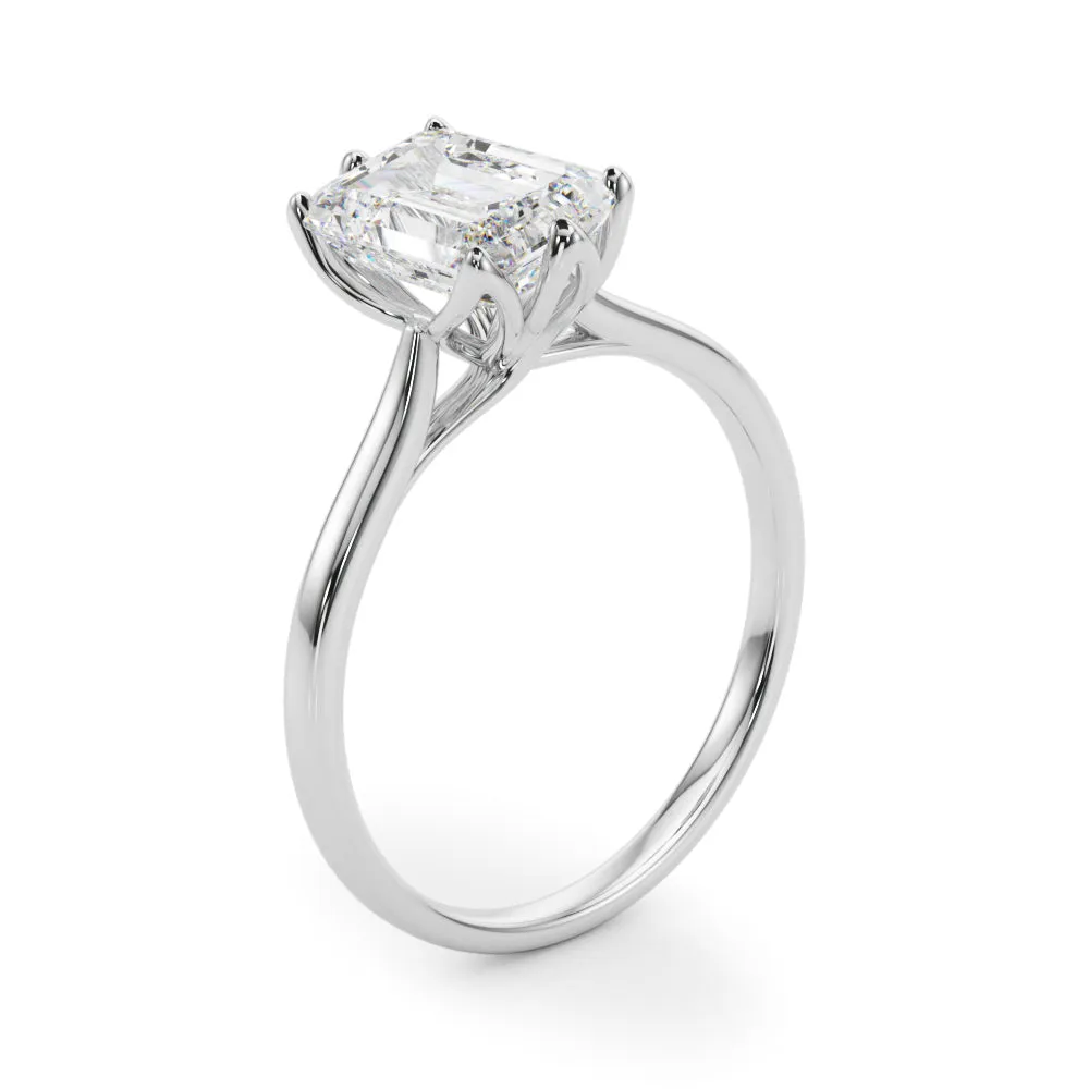 Esme Emerald Lab Grown Diamond Solitaire Engagement Ring IGI Certified