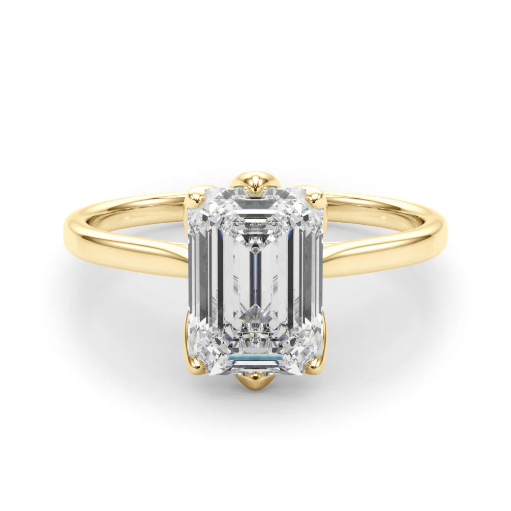 Esme Emerald Lab Grown Diamond Solitaire Engagement Ring IGI Certified