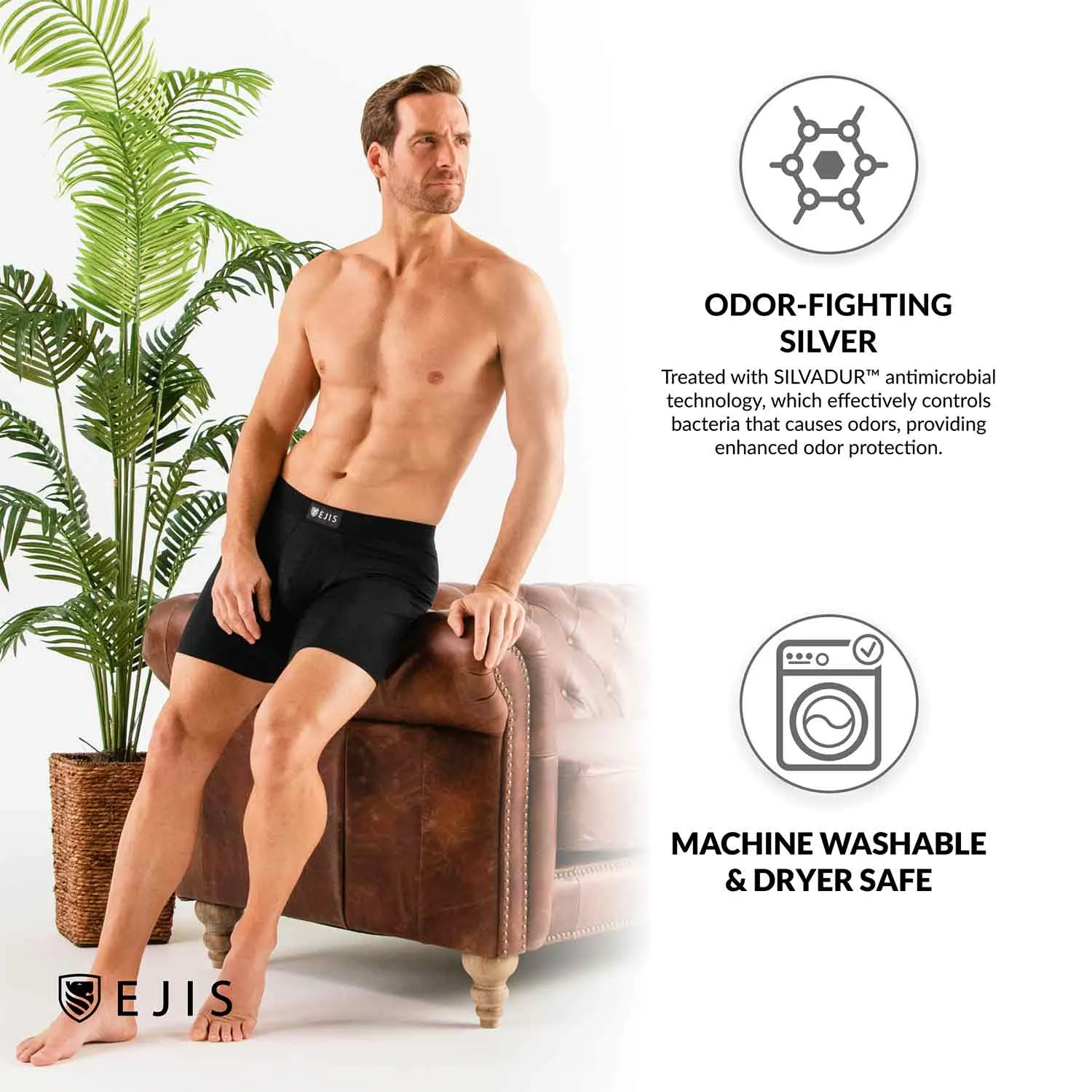 Essential Men's Boxer Briefs with Pouch - Green 6-Pack