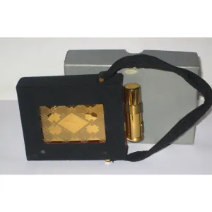 Etched Goldtone Carryall Case