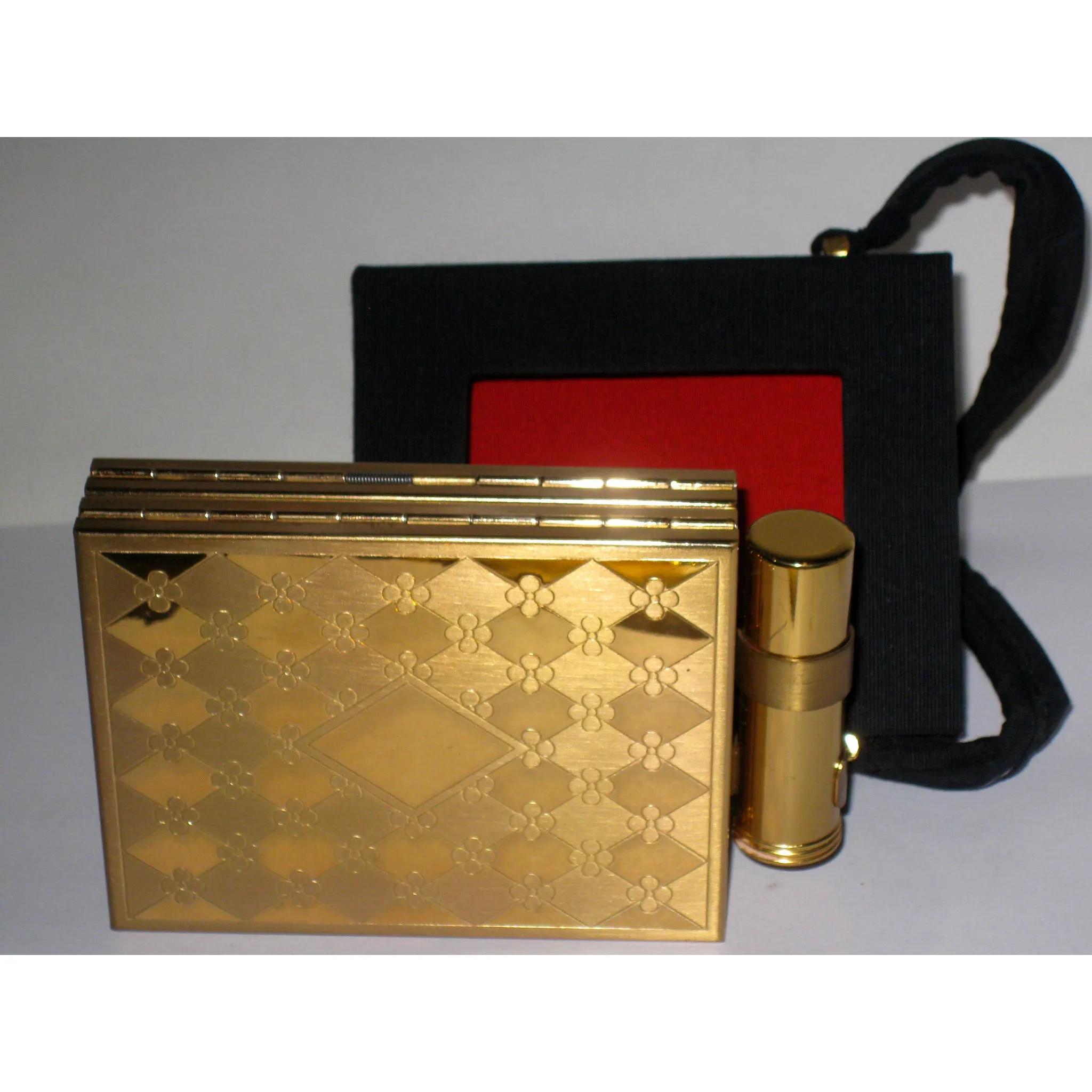 Etched Goldtone Carryall Case