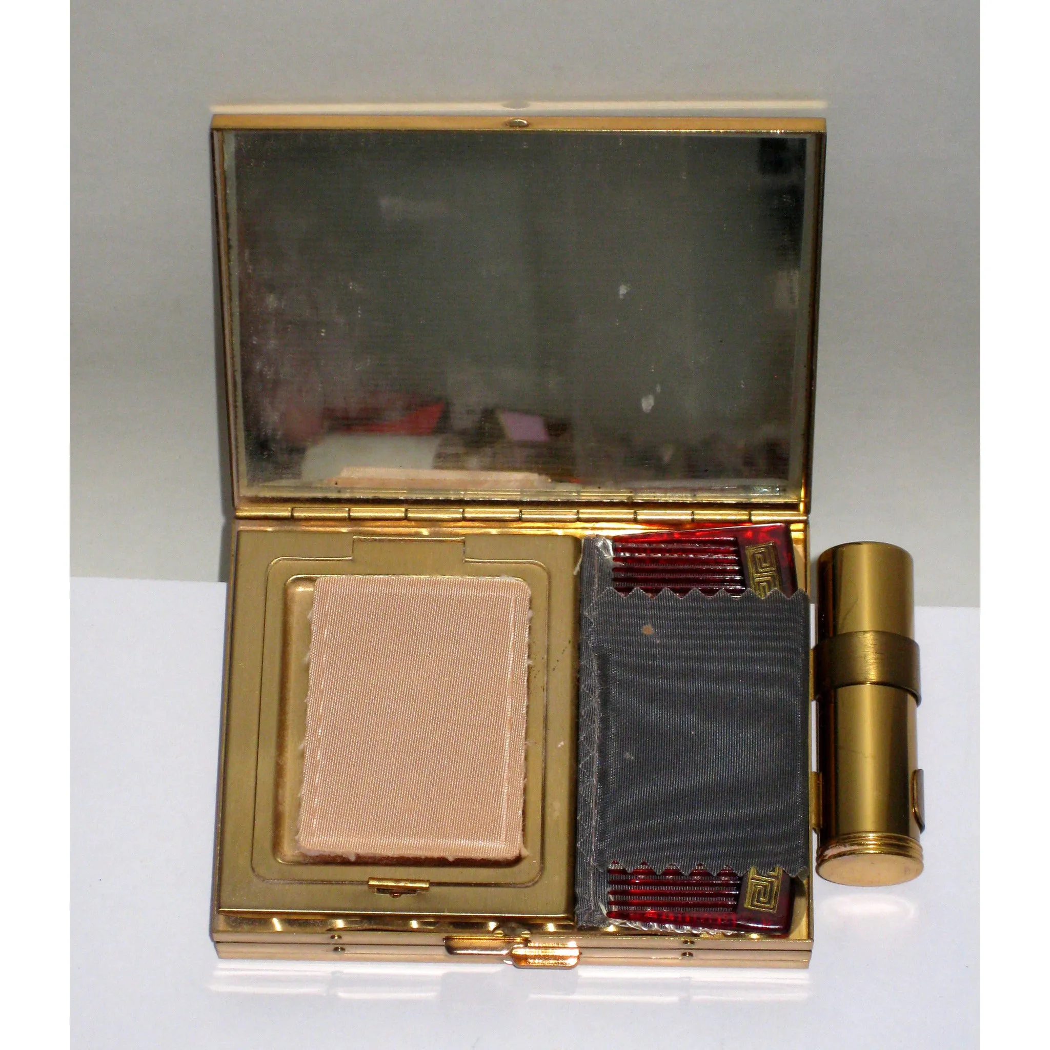 Etched Goldtone Carryall Case