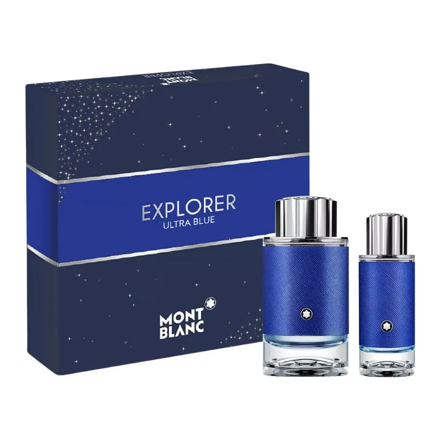Explorer Ultra Blue by Montblanc for Men 3.4 oz EDP 2PC Gift set