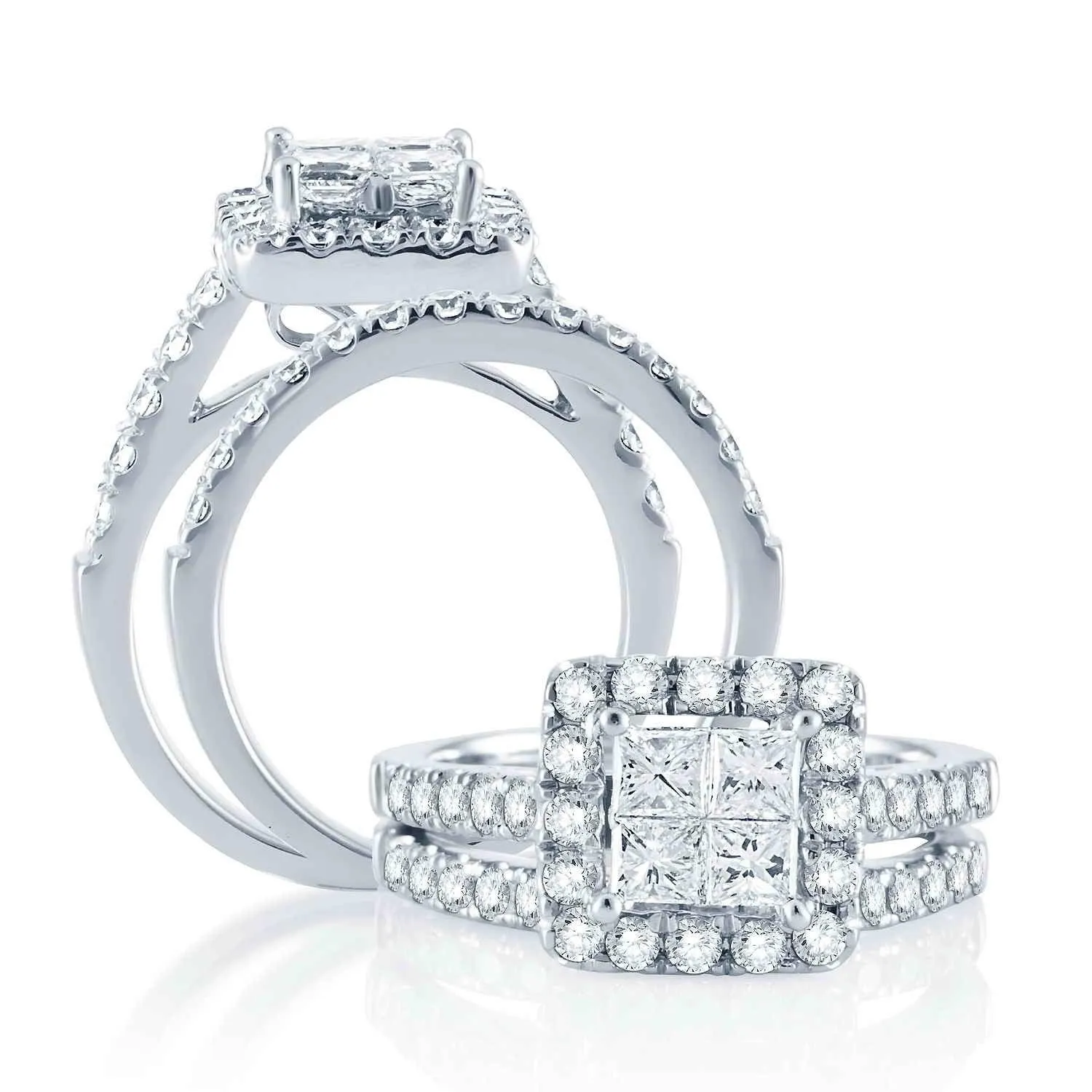 Exquisite 14K 2.50CT Diamond BRIDAL RING