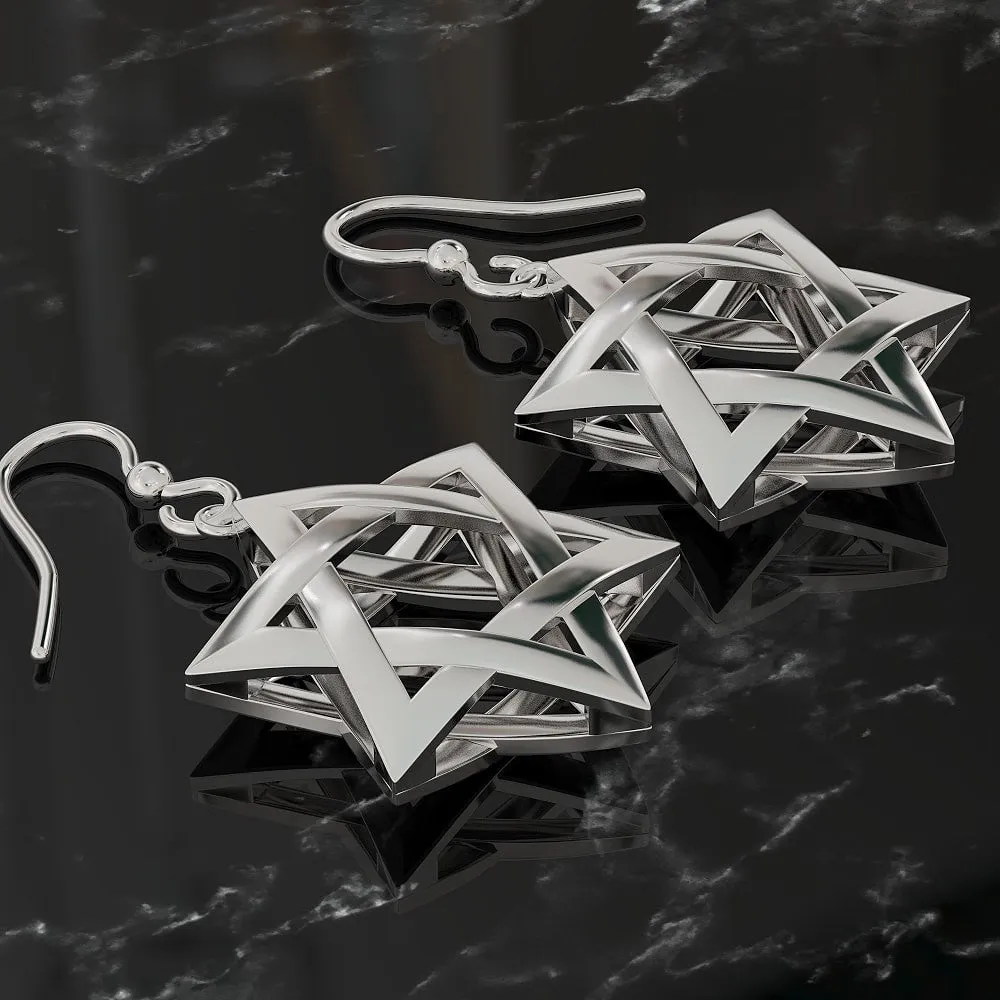 Exquisite 3D Star of David Earring