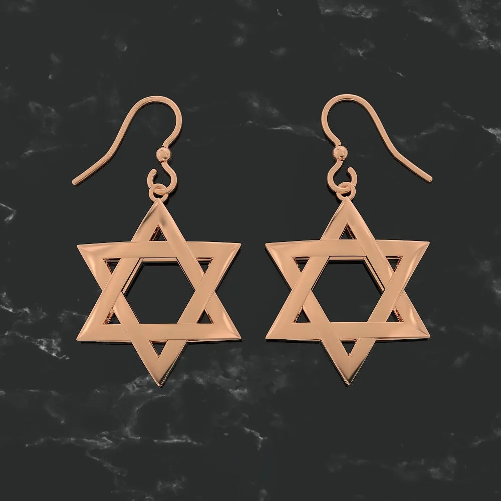 Exquisite 3D Star of David Earring