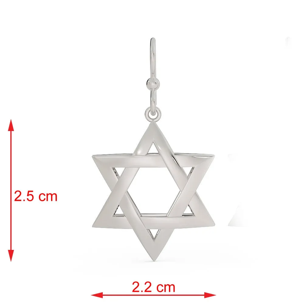 Exquisite 3D Star of David Earring