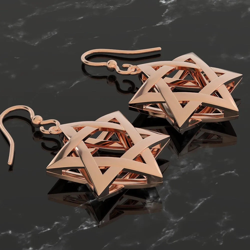 Exquisite 3D Star of David Earring
