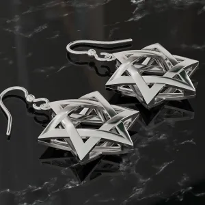 Exquisite 3D Star of David Earring