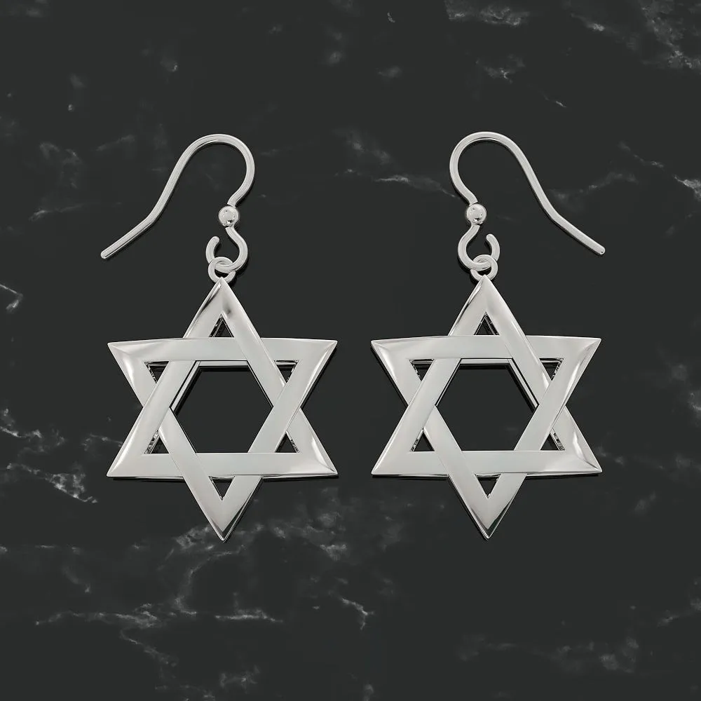 Exquisite 3D Star of David Earring