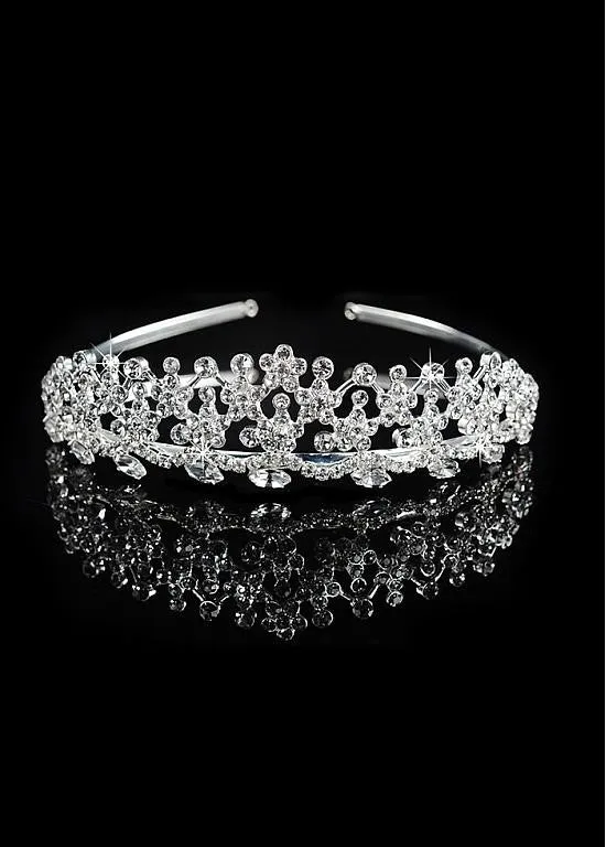 Exquisite Alloy Wedding Tiara With Rhinestones