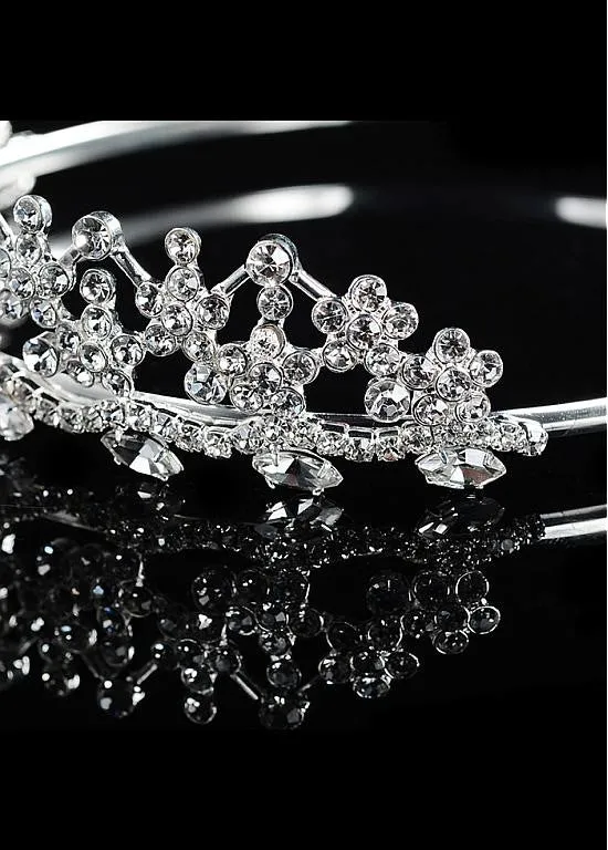 Exquisite Alloy Wedding Tiara With Rhinestones