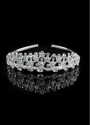 Exquisite Alloy Wedding Tiara With Rhinestones