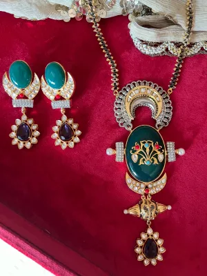 Exquisite Amrapali Fusion Pendant Necklace - Elevate Your Elegance