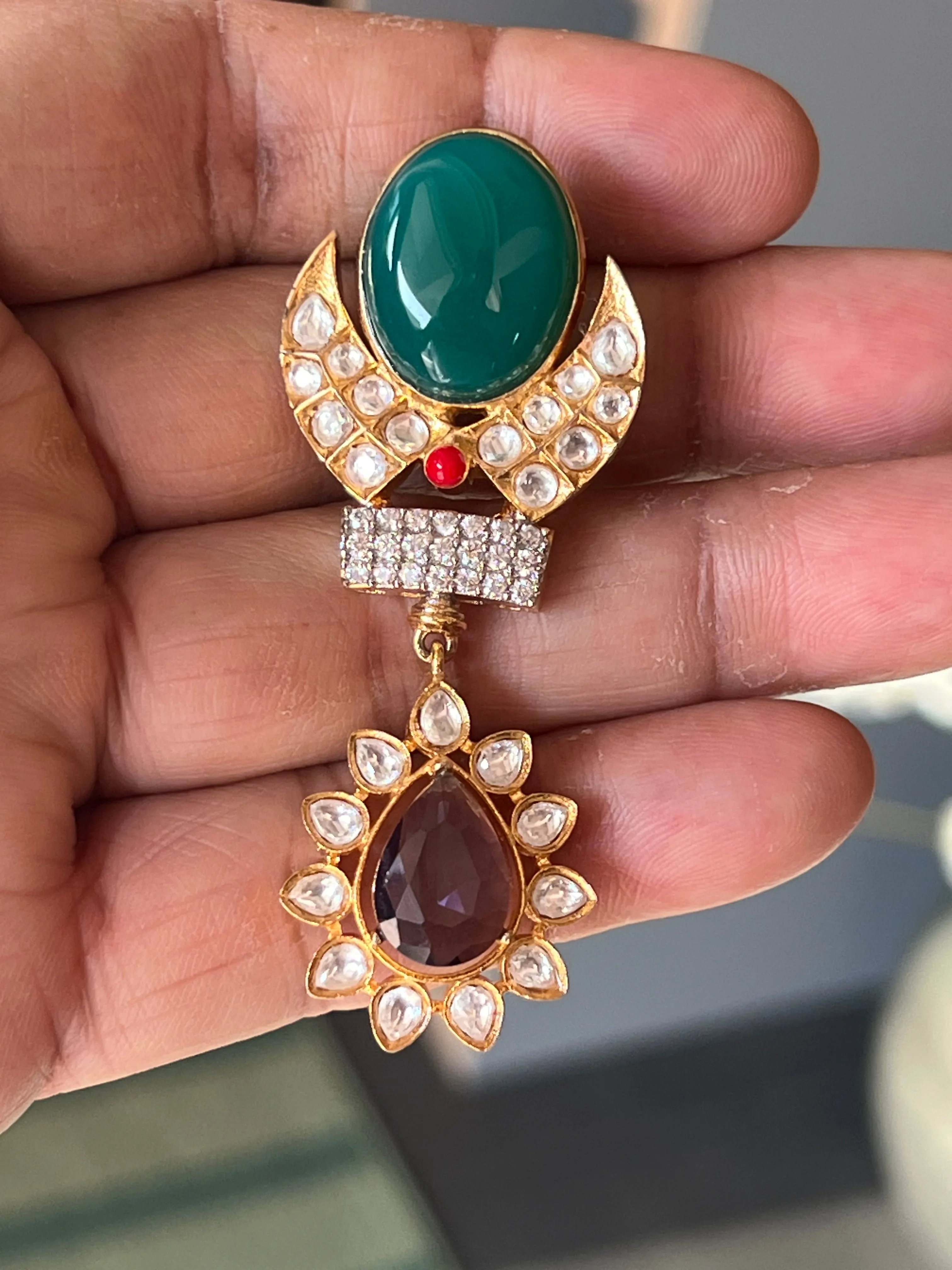 Exquisite Amrapali Fusion Pendant Necklace - Elevate Your Elegance