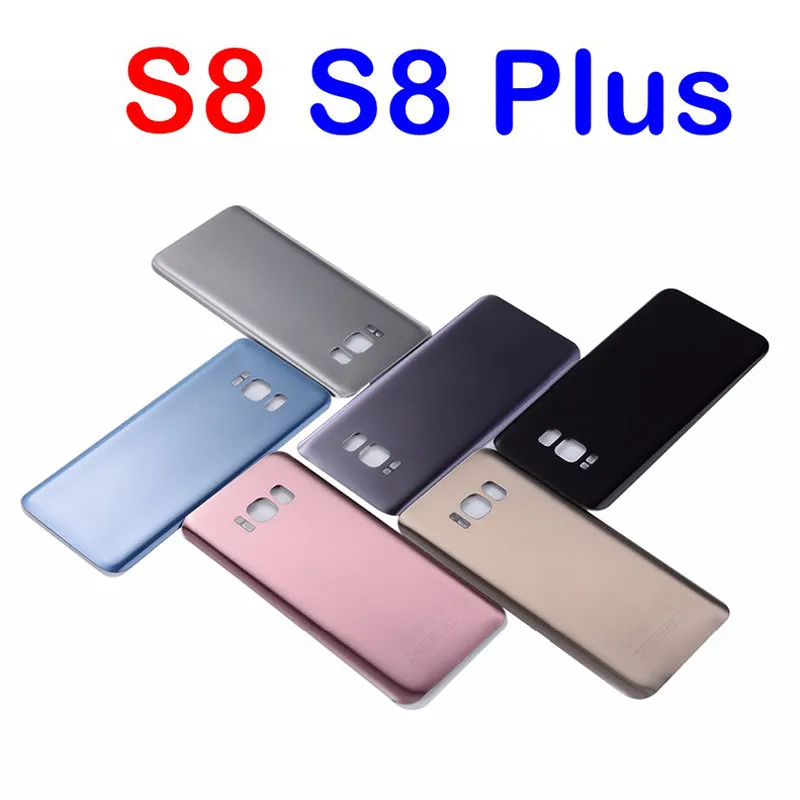 Exquisite Battery Protective Cover Glass Housing Rear Back Cover for Samsung Galaxy S8 S8  blue