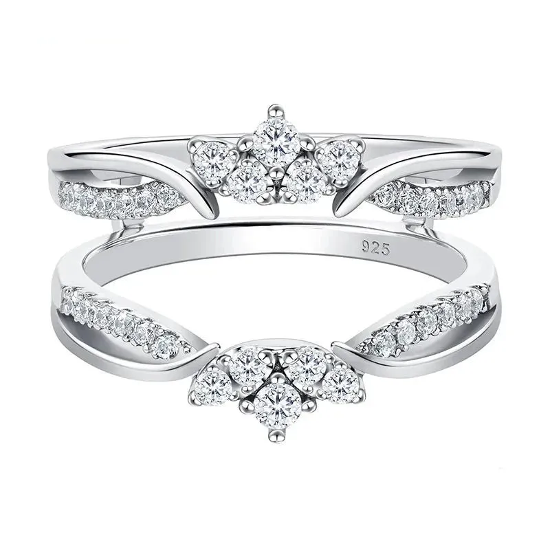 Exquisite Diamond Crown Enhancer Women's Wedding Band
