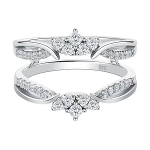 Exquisite Diamond Crown Enhancer Women's Wedding Band