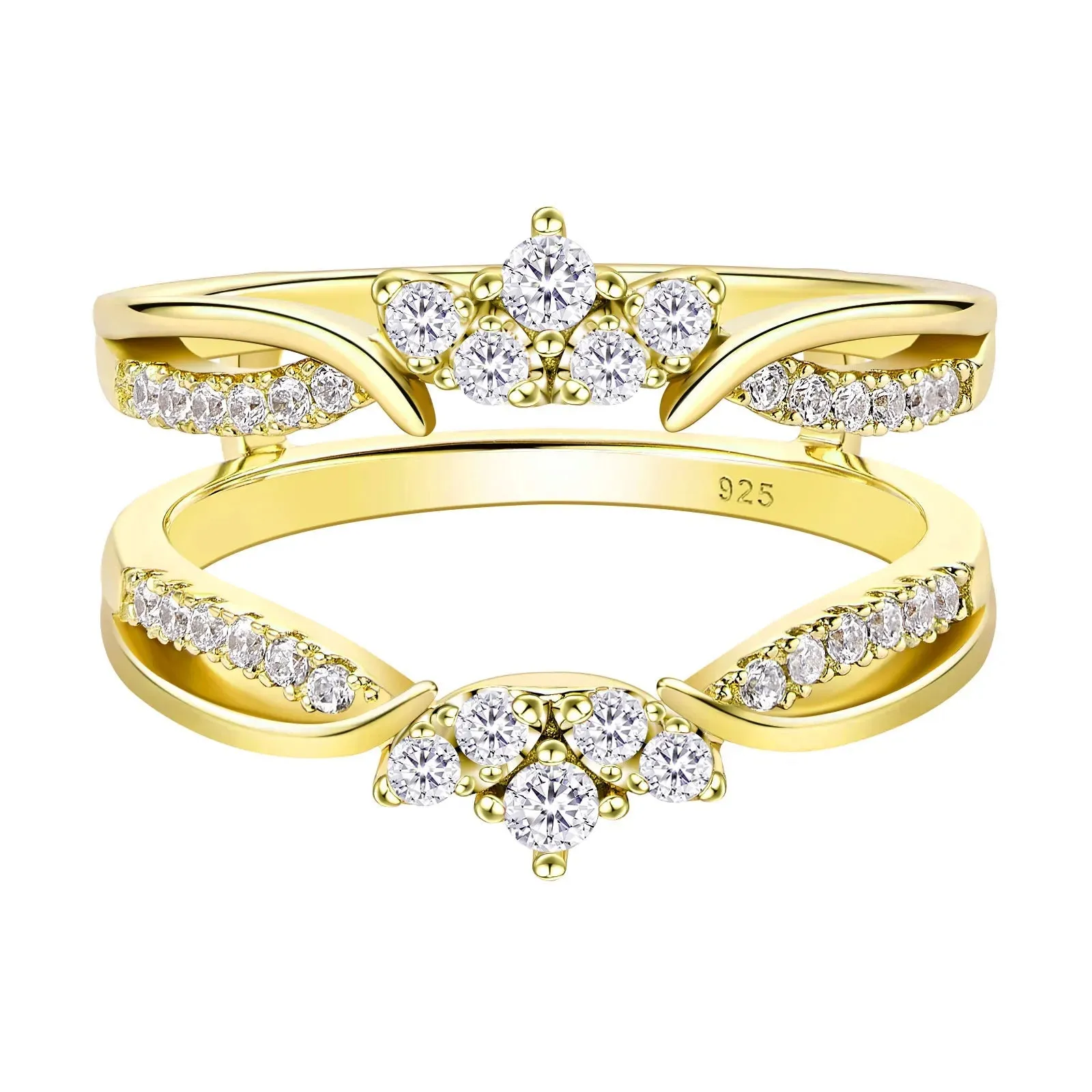 Exquisite Diamond Crown Enhancer Women's Wedding Band