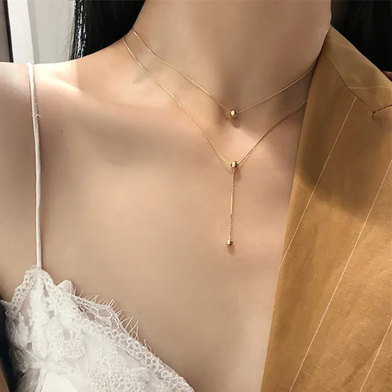 Exquisite Double Layer Chain necklace